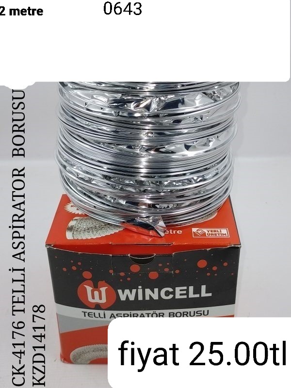 CK-4176 TELLİ ASPİRATÖR BORUSU 2 METRE 0643