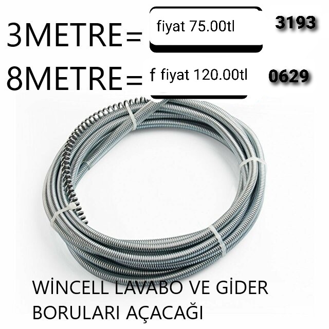 WINCELL LAVABO VE GIDER BORULARI AÇICI