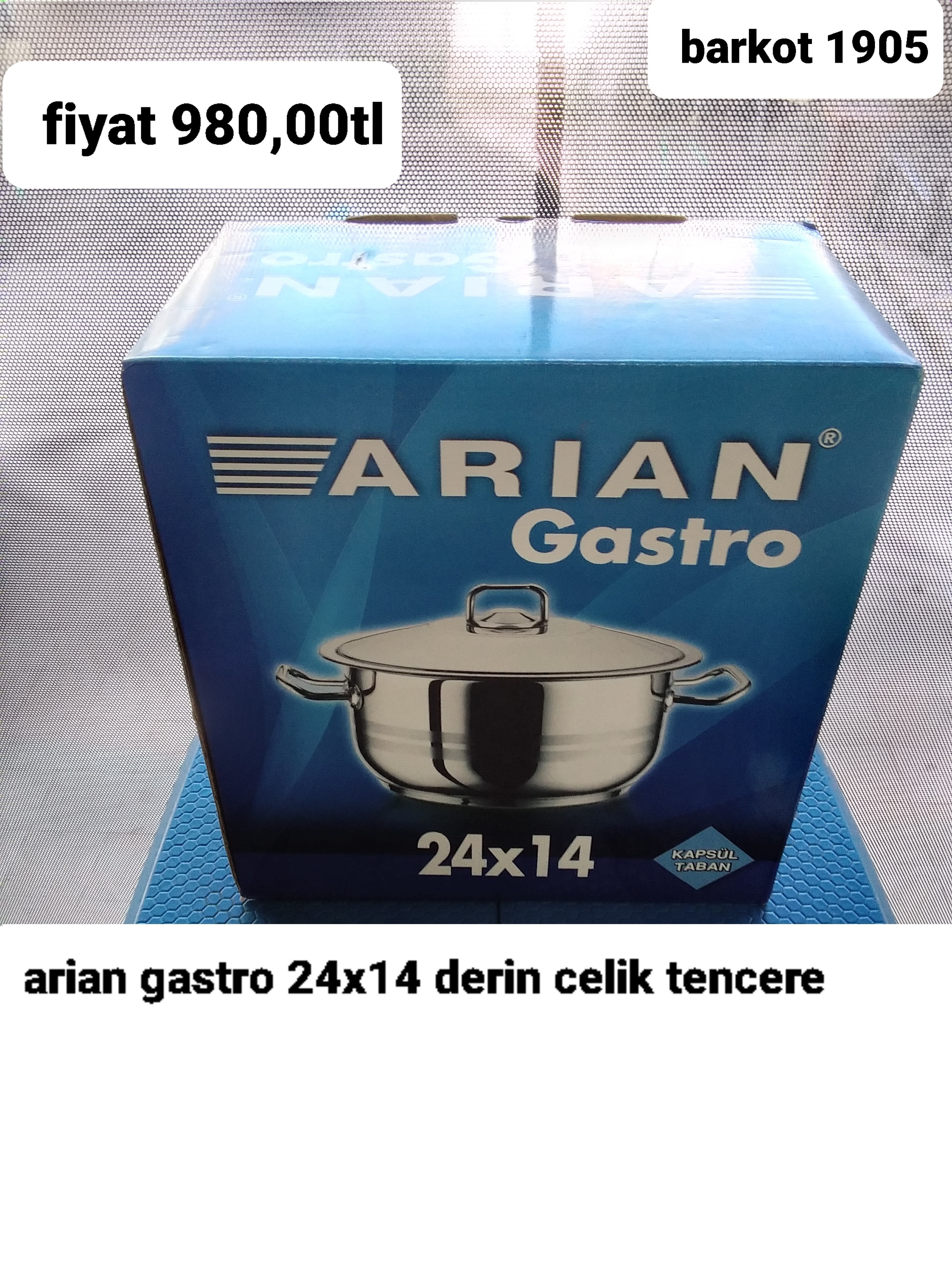 ARİAN GASTRO 24*14 DERİN ÇELİK TENCERE 1905