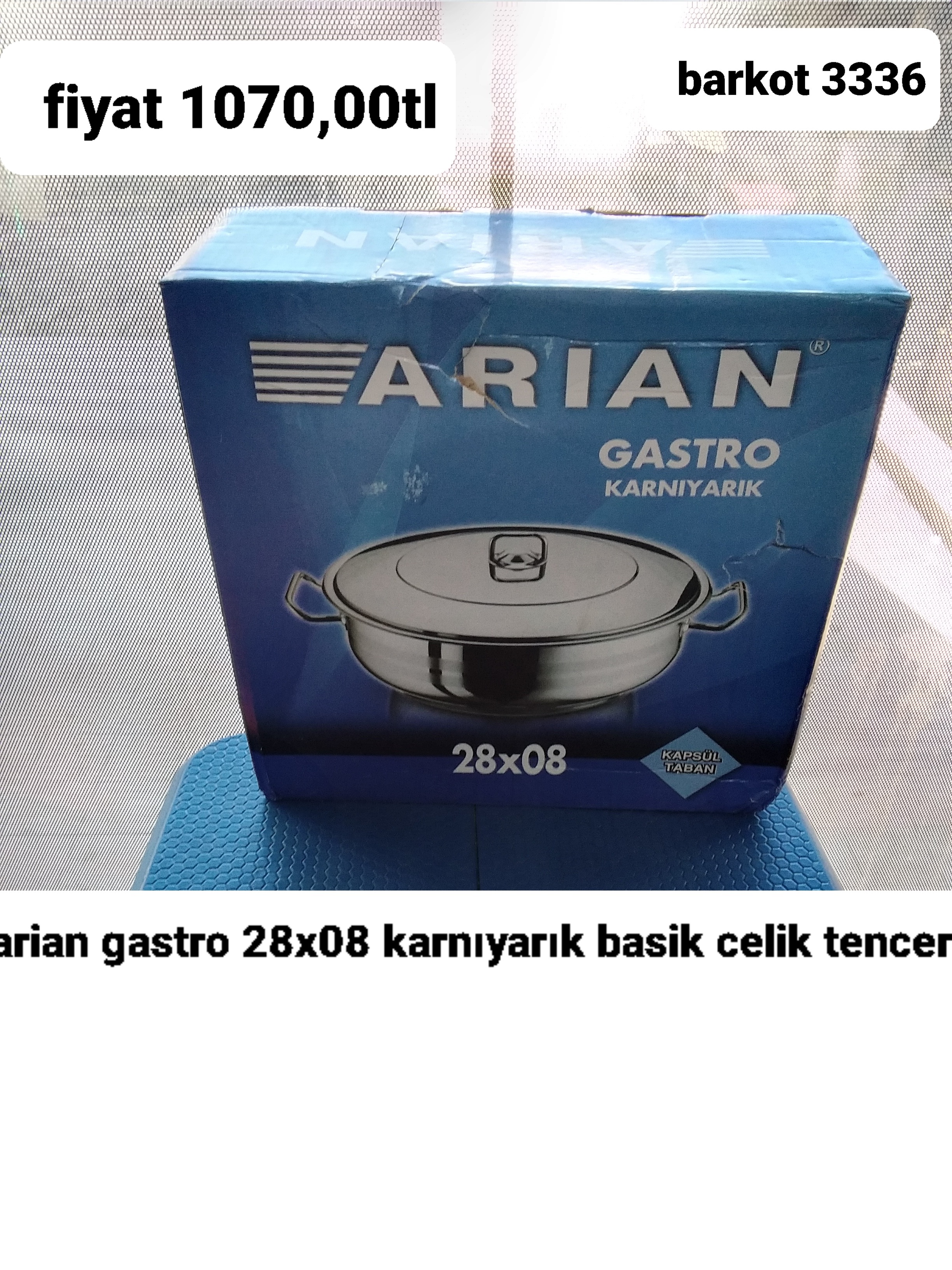 ARİAN GASTRO 26*06 KARNIYARIK BASİK ÇELİK TENCERE 3336