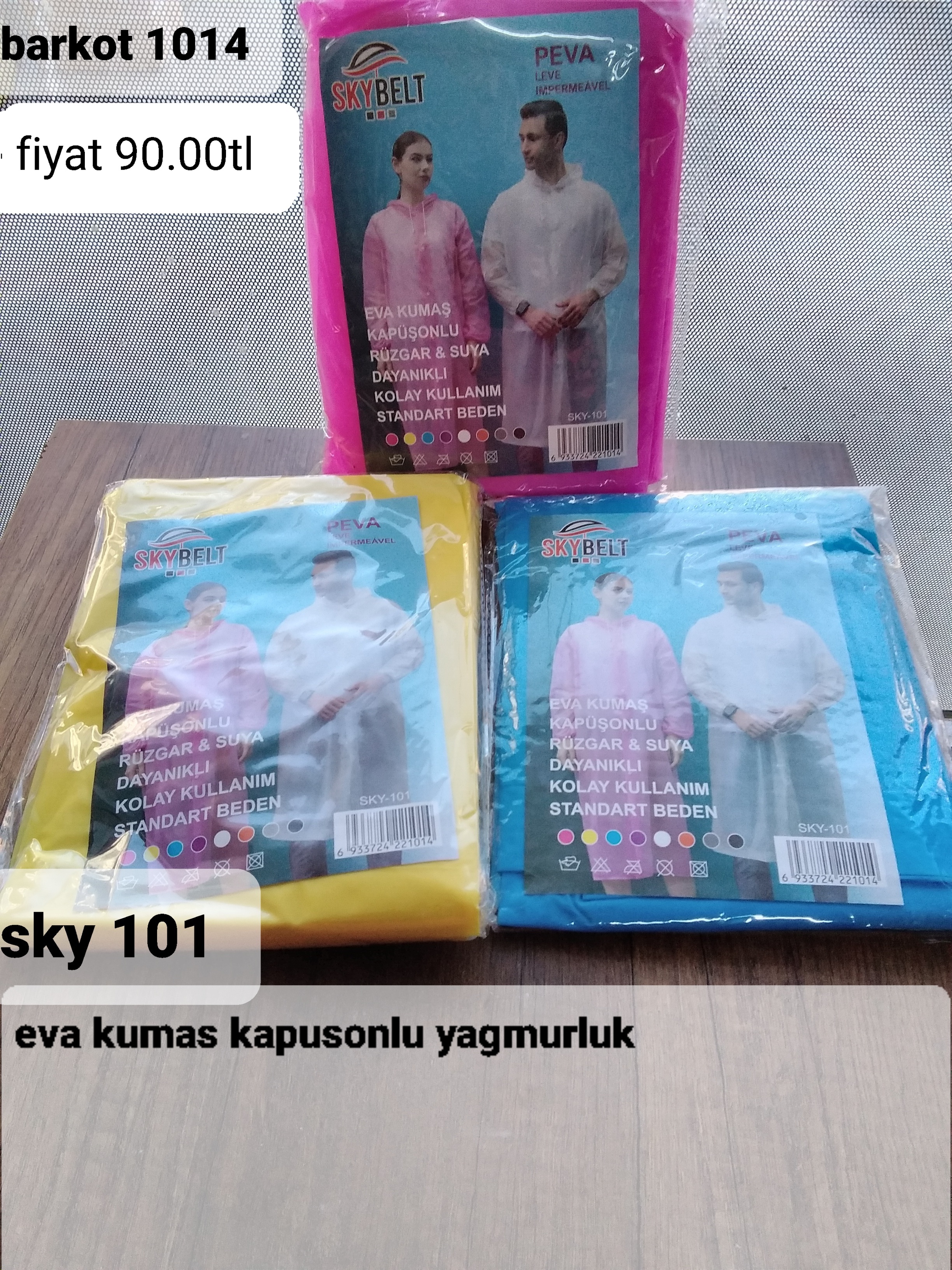 EVA KUMAŞ KAPŞONLU YAĞMURLUK 1014