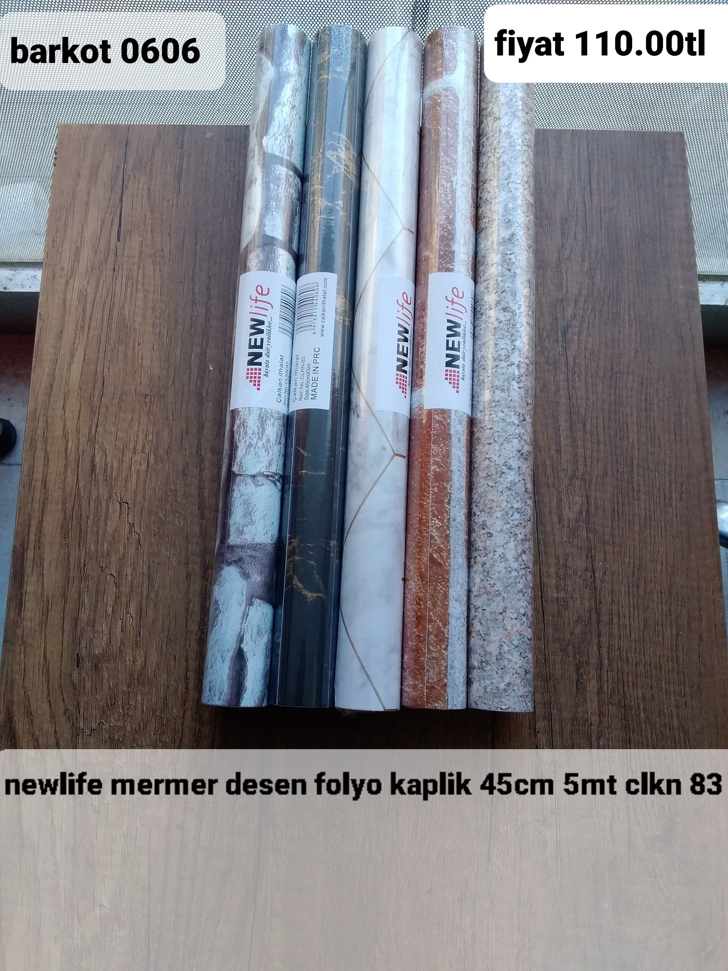 NEWLİFE MERMER DESEN FOLYO KAPLIK  45CM  5MT CLKN 83