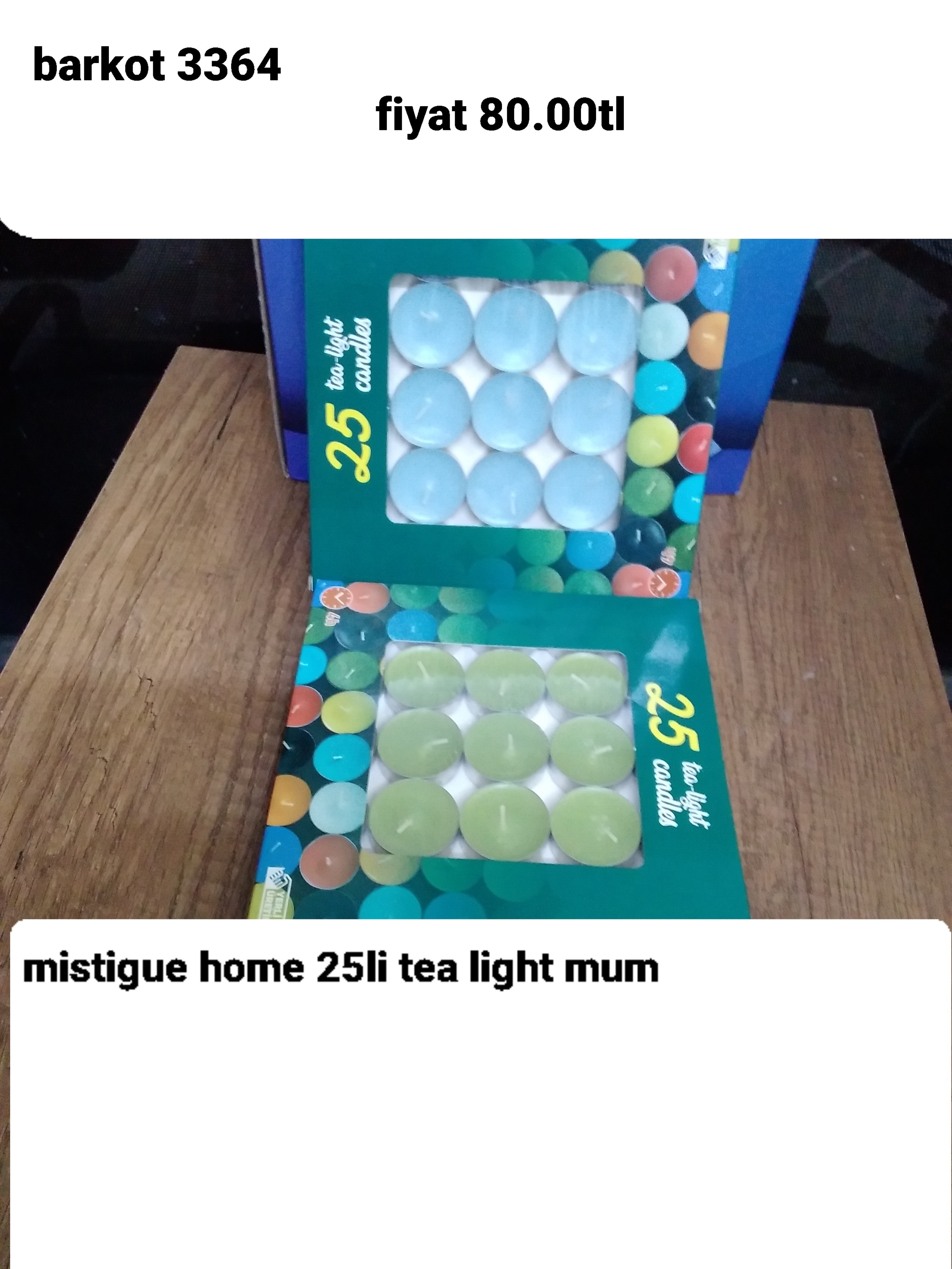MİSTİGUE HOME 25 Lİ TEA LİGHT MUM 3364 