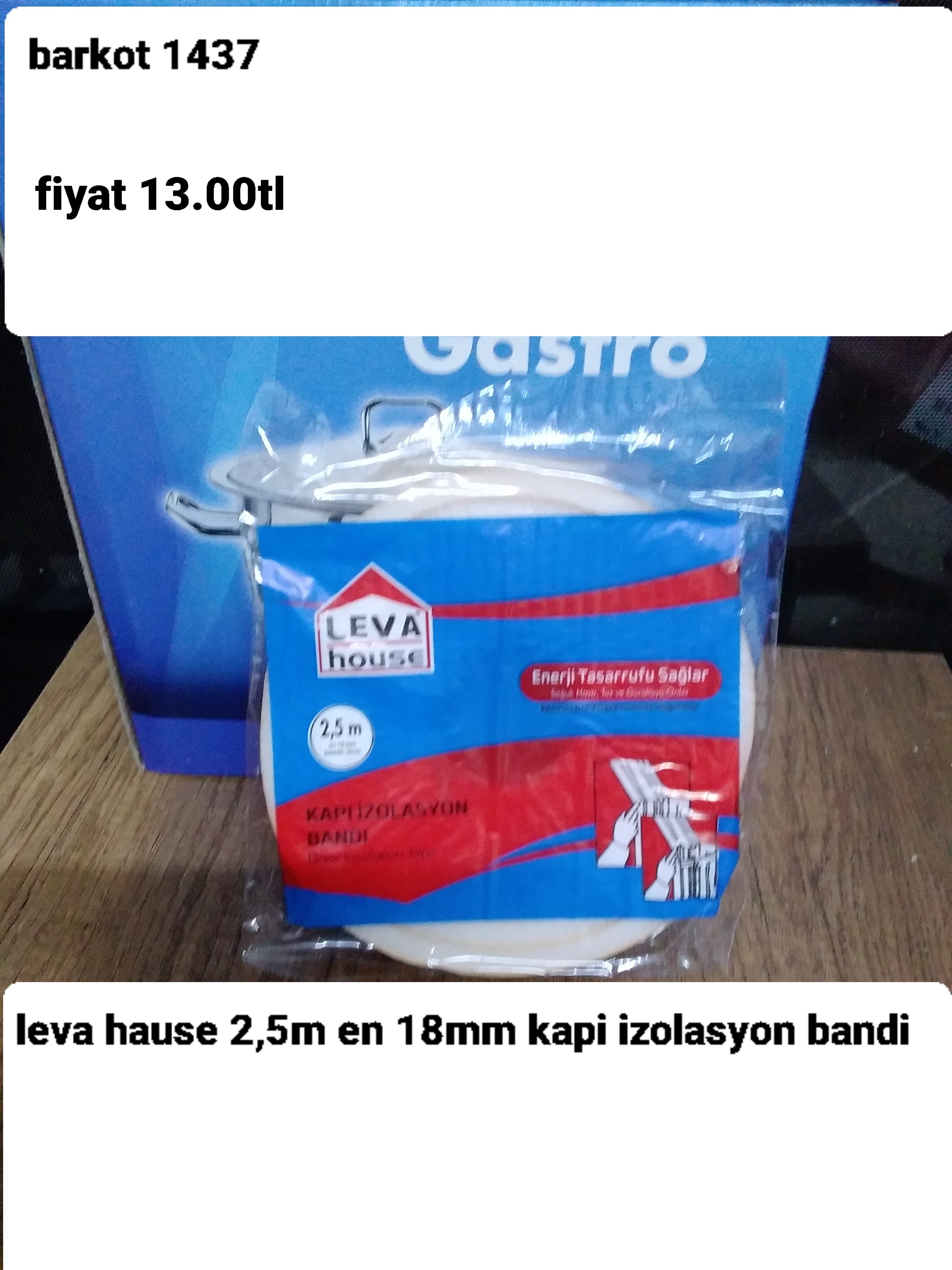 LEVA HOUSE 2,5M EN 18MM KAPI İZOLASYON BANDI  1437