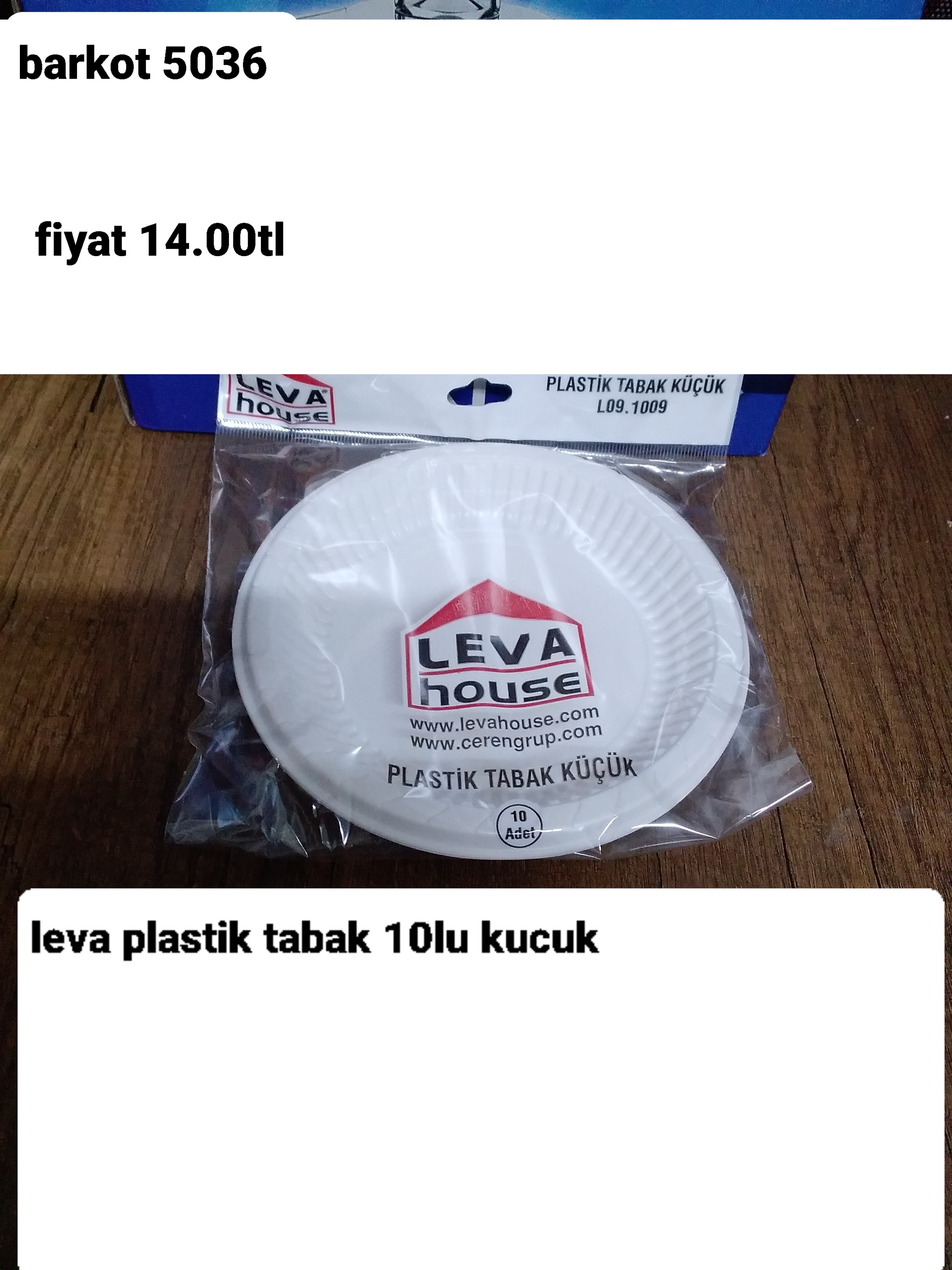 LEVA PLASTİK TABAK 10 LU KÜÇÜK  5036 
