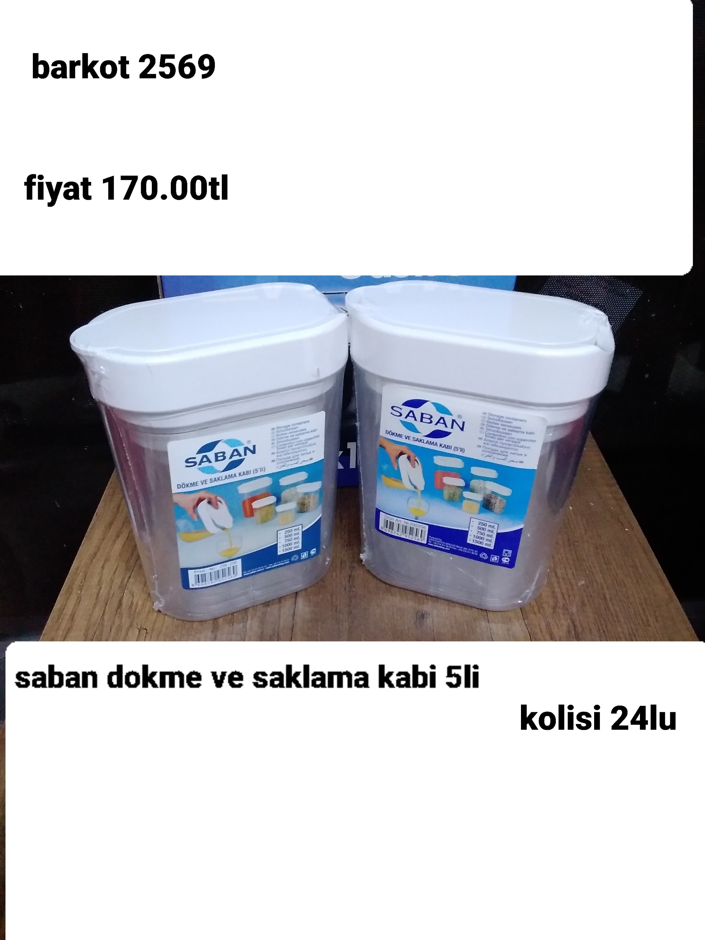 SABAN DÖKME VE SAKLAMA KABI  5 Lİ  2569