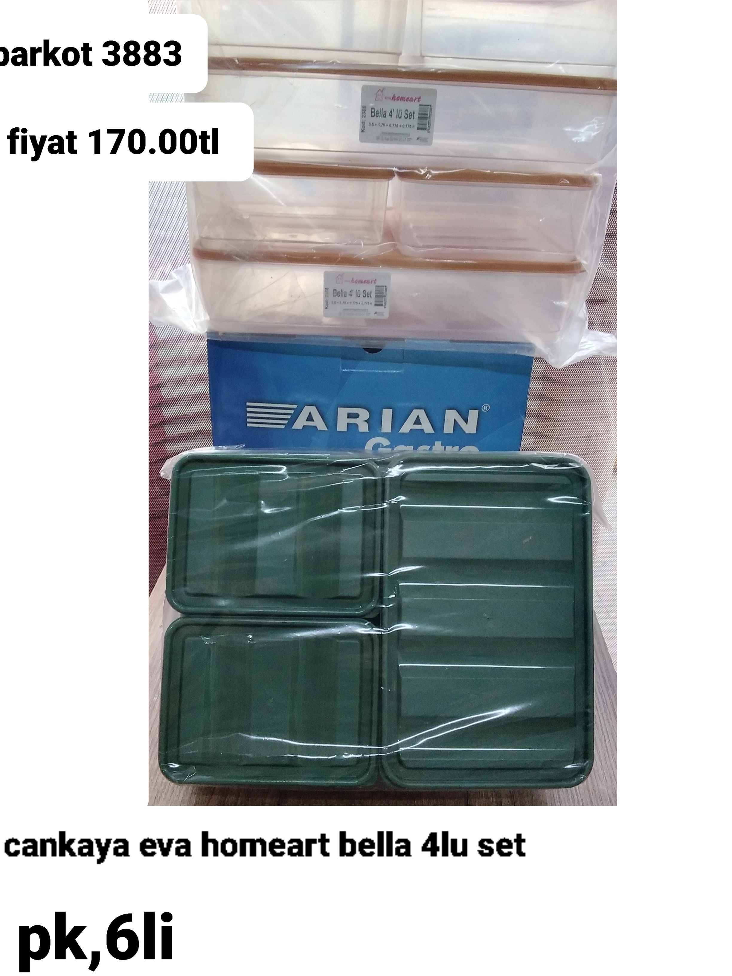 CANKAYA EVA HOMEART BELLA 4 LÜ SET  3883