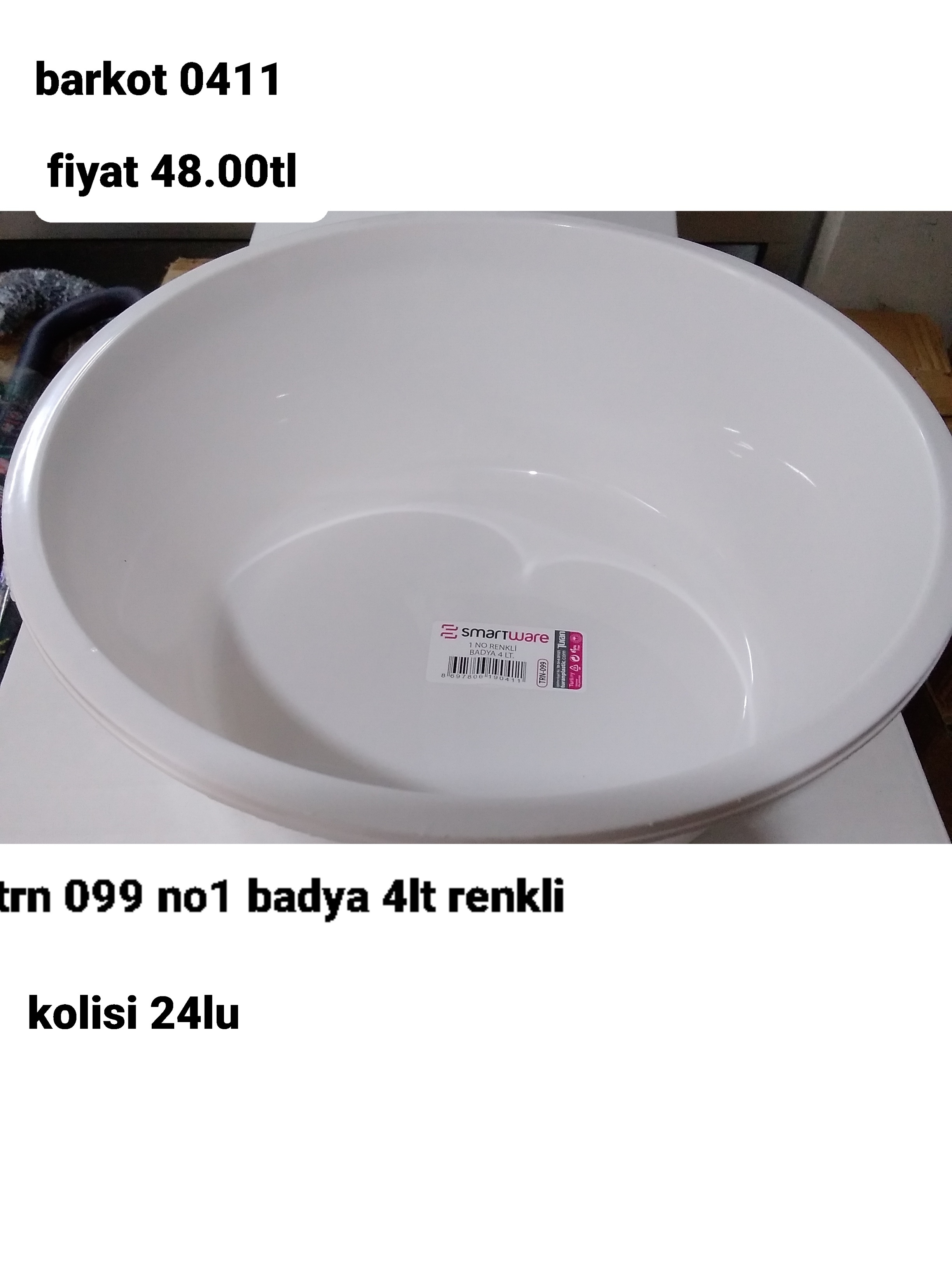 TRN099 NO 1 BADYA 4LT RENKLİ  0411