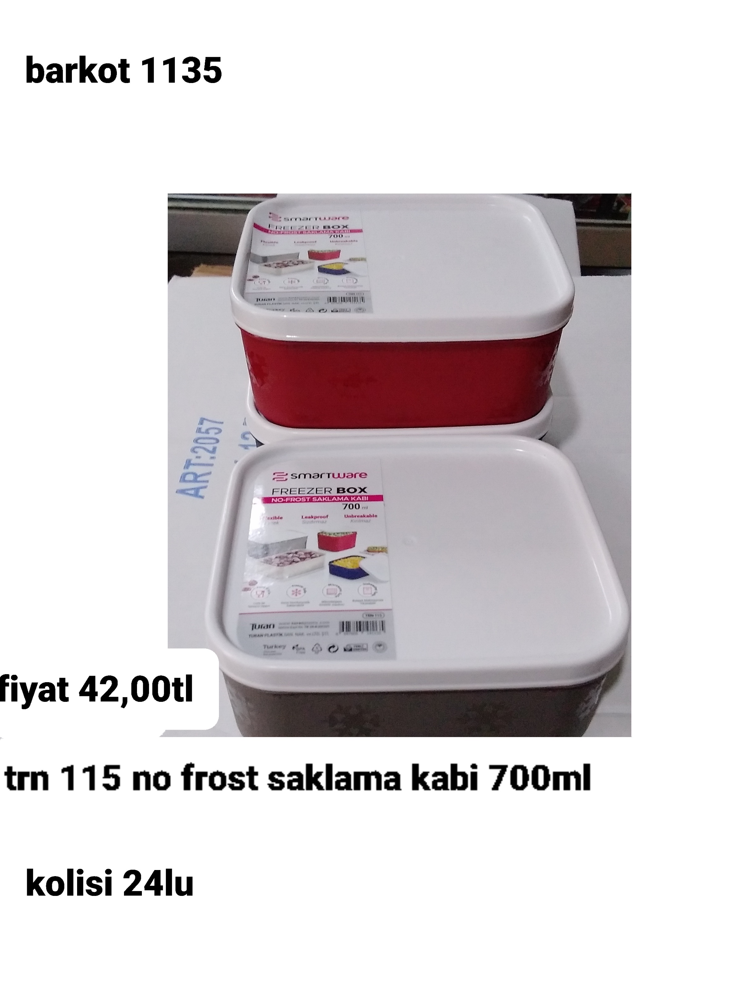 TRN 115 NO FROST SAKLAMA KABI 700ML  1135