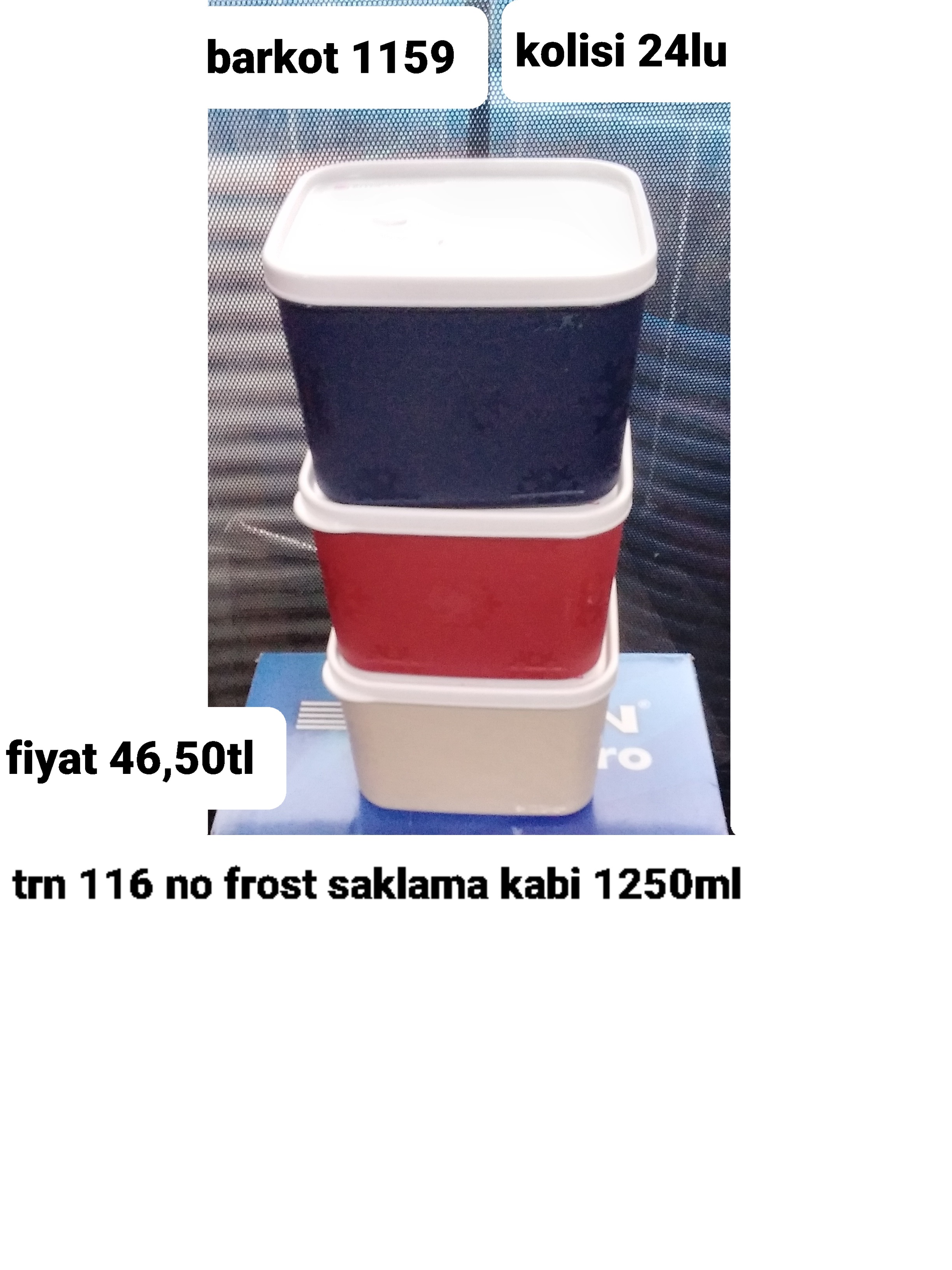 TRN 116 NO FROST SAKLAMA KABI 1250 ML  1159