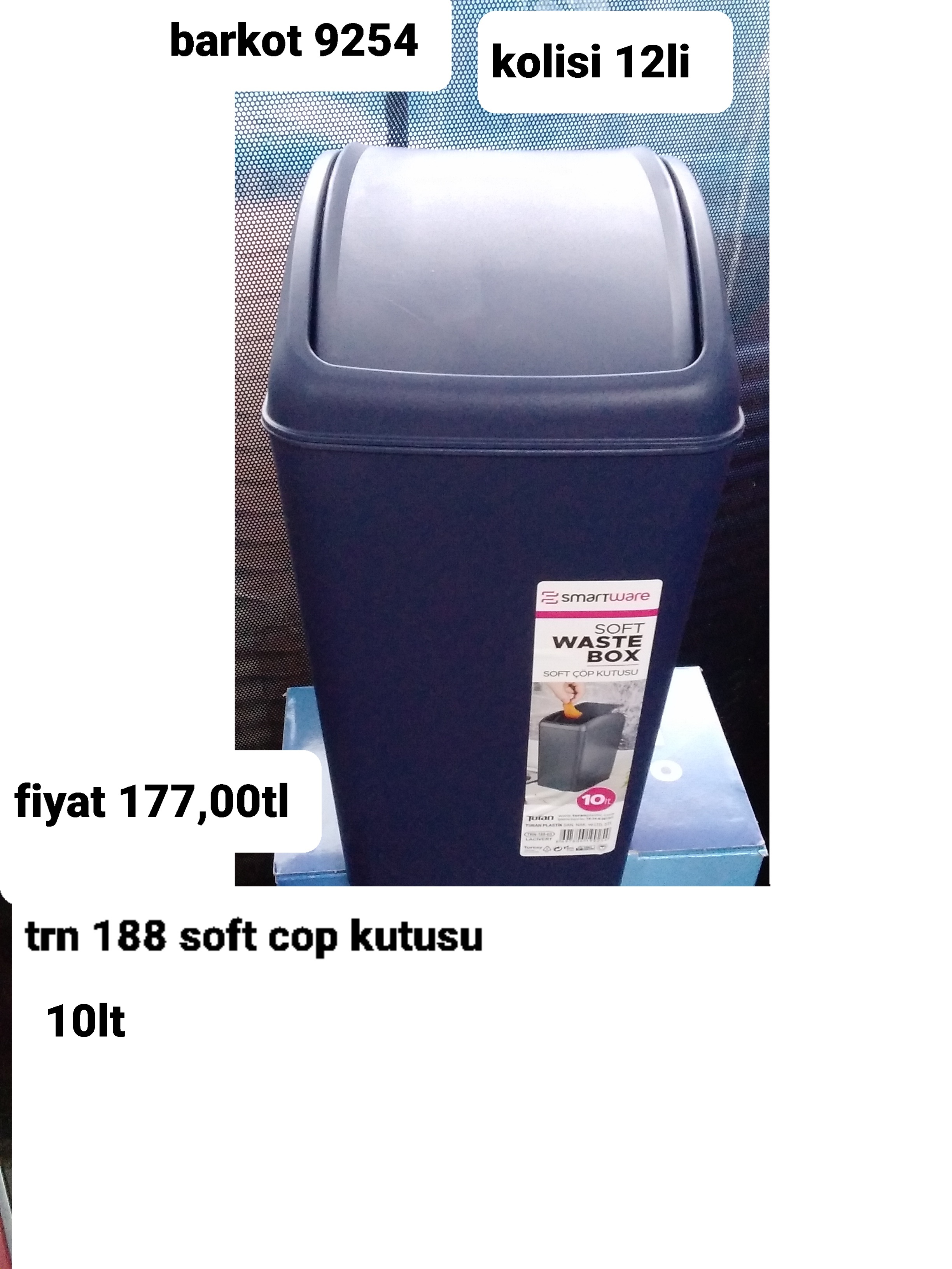 TRN 188 SOFT ÇÖP KUTUSU 10 LT  9254 