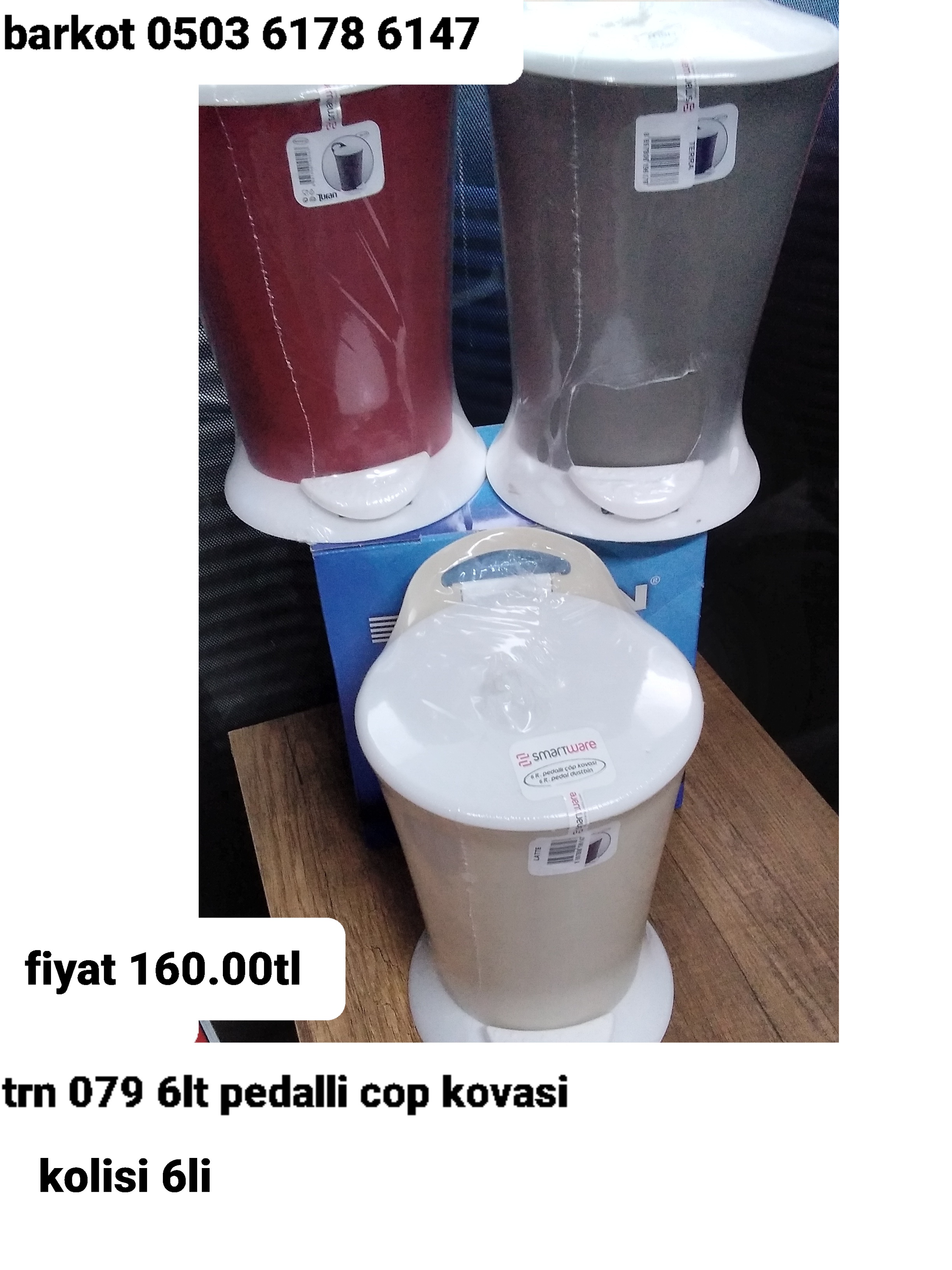 TRN 079 6LT PEDALLI ÇÖP KOVASI 
