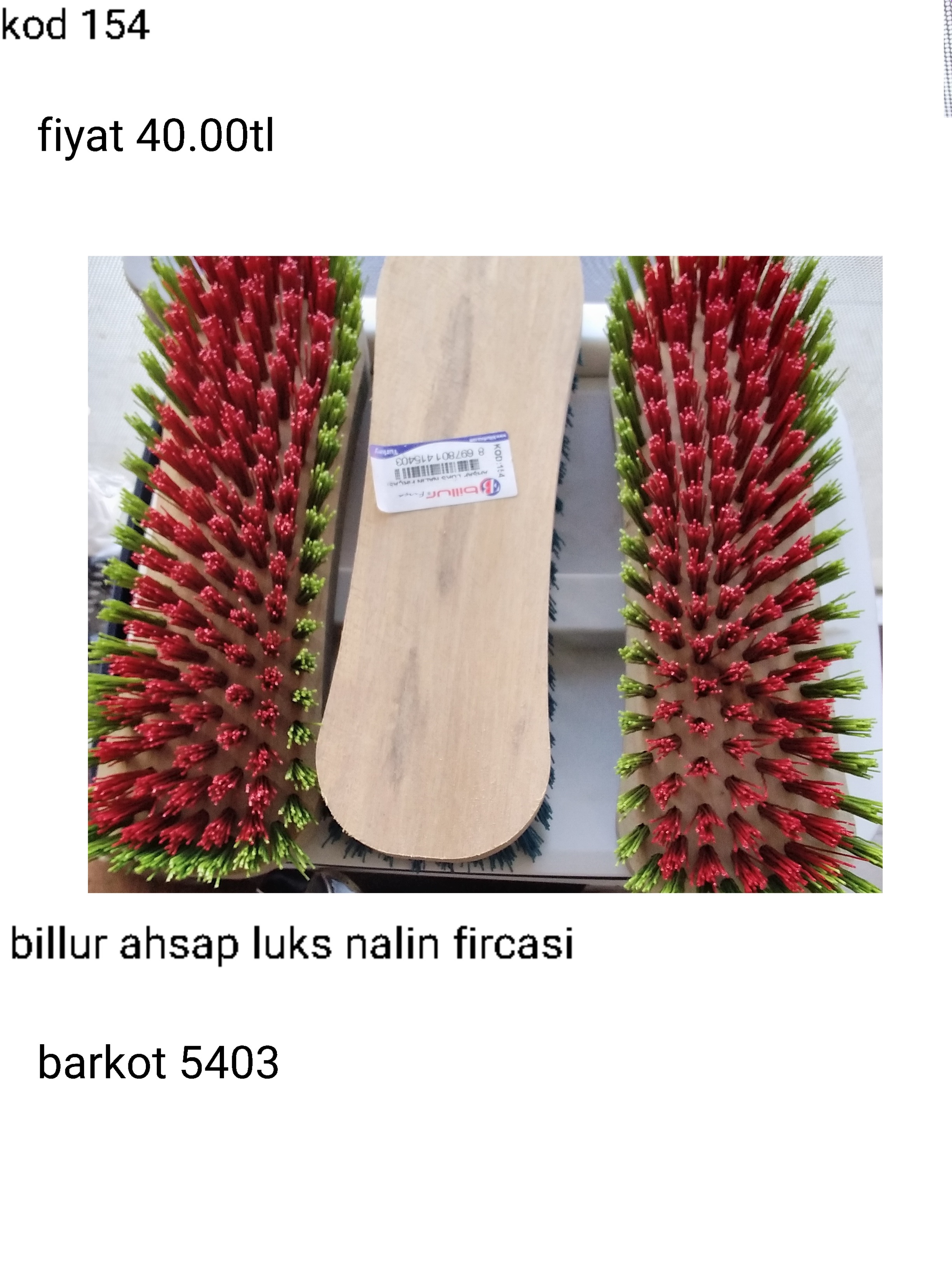 BİLLUR AHŞAP LÜKS NALİN FIRÇASI  5403