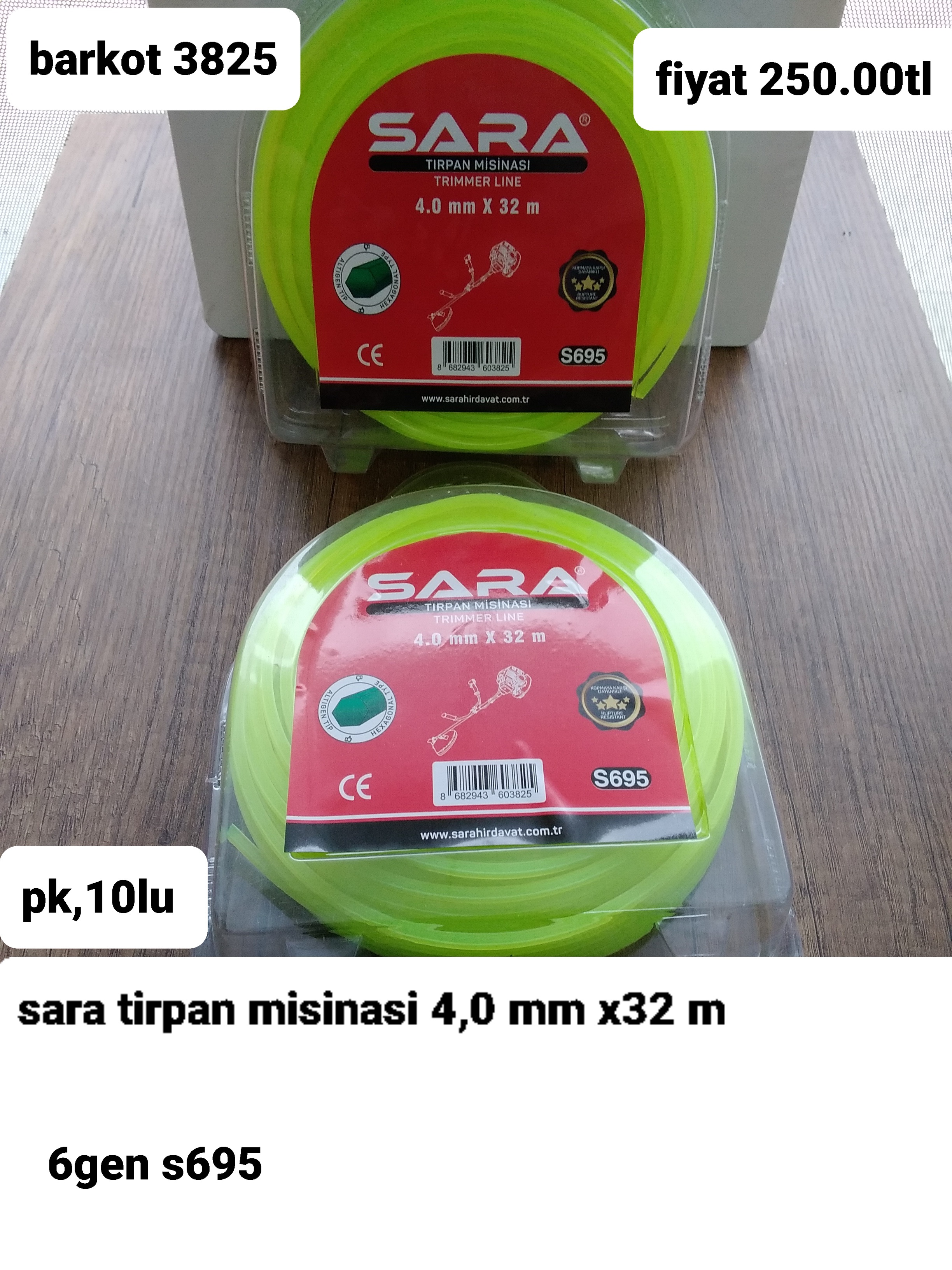 SARA TIRPAN MİSİNASI 4,0 MM*32 M  3825