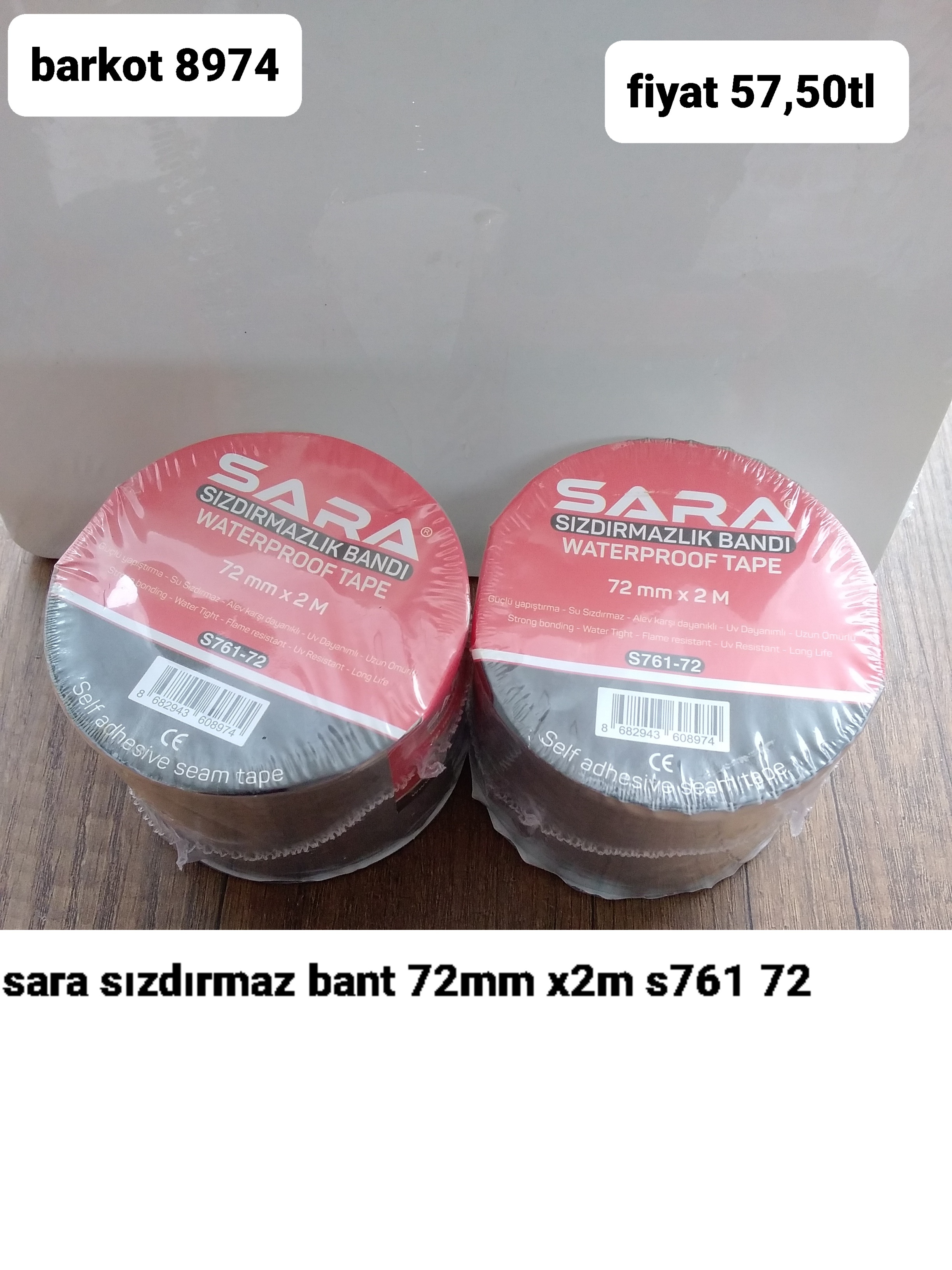 SARA SIZDIRMAZ BANT 72MM*2M  8974
