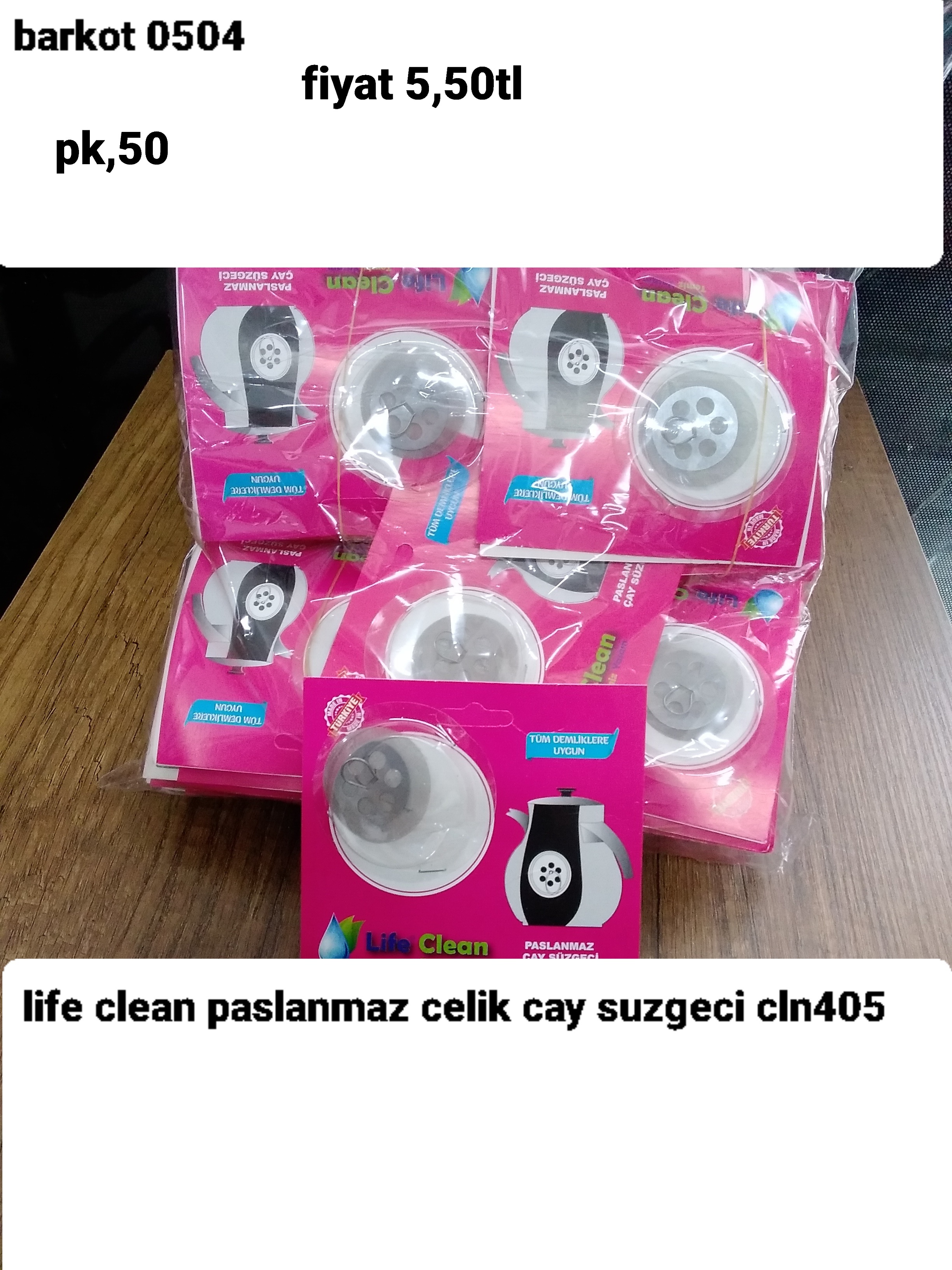 LİFE CLEAN PASLANMAZ ÇELİK ÇAY SÜZGEÇİ  0504