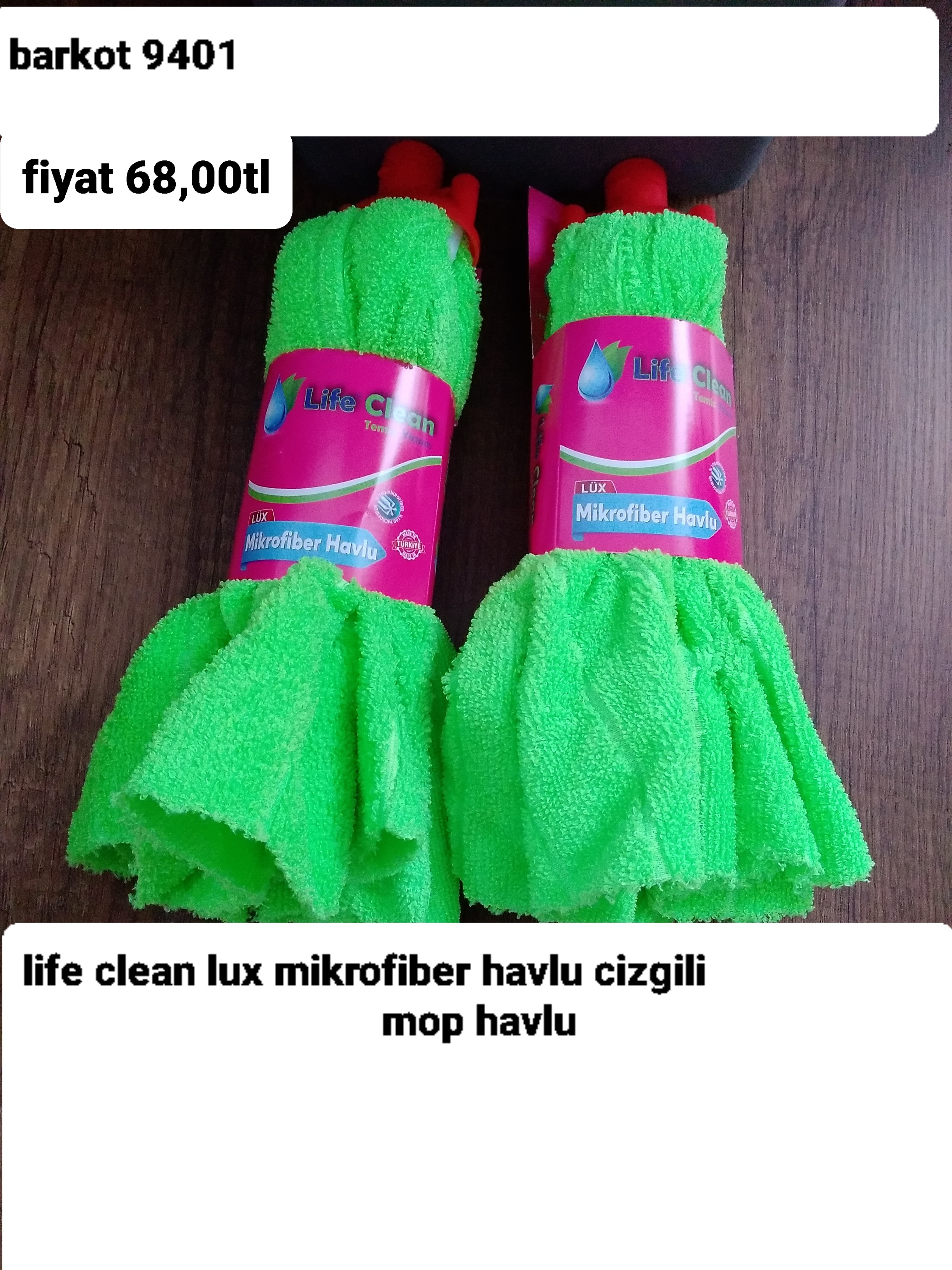 LİFE CLEAN LÜKS MİKROFİBER HAVLU ÇİZGİLİ MOP HAVLU 9401