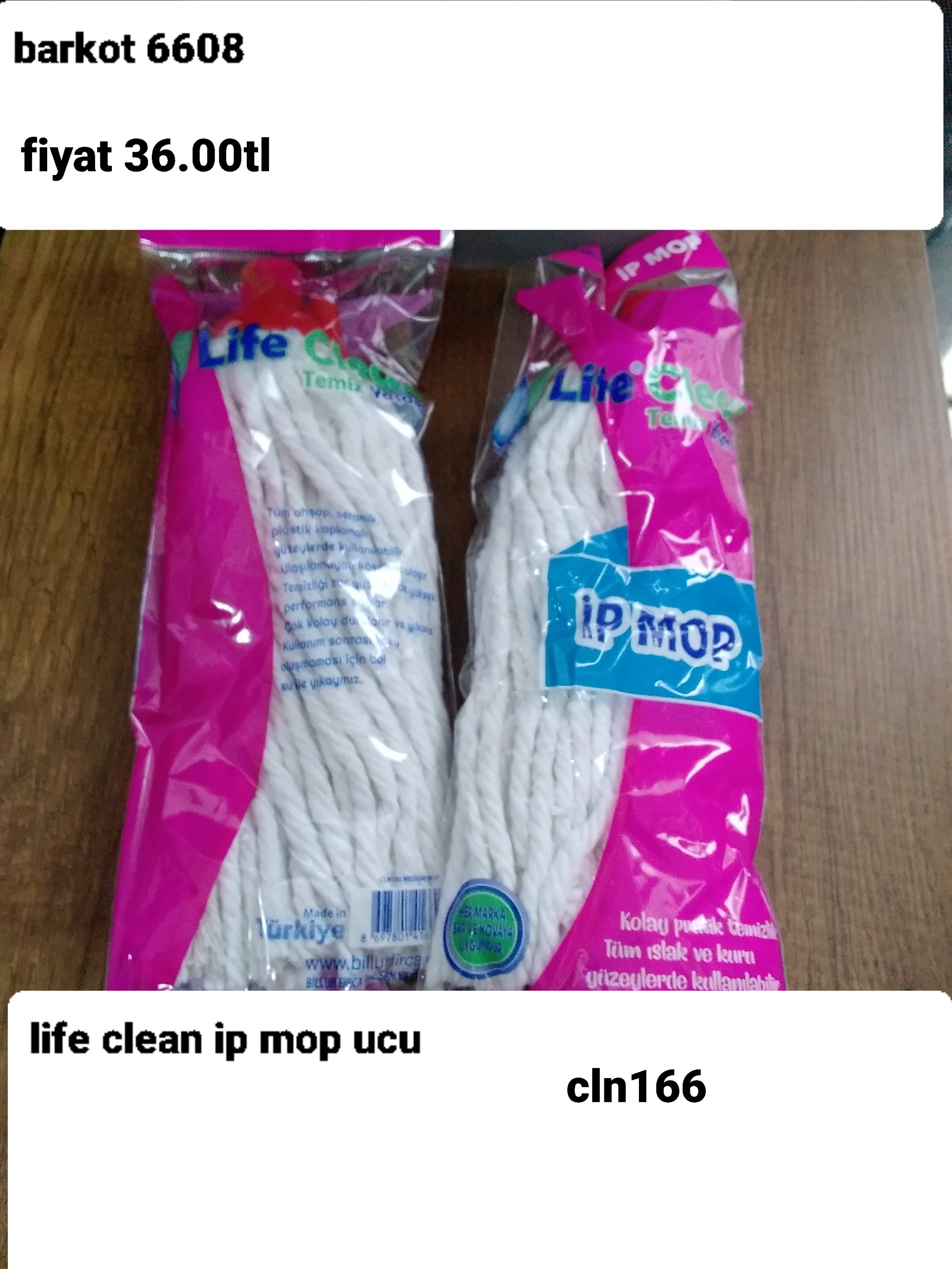LİFE CLEAN İP MOP UCU  6608
