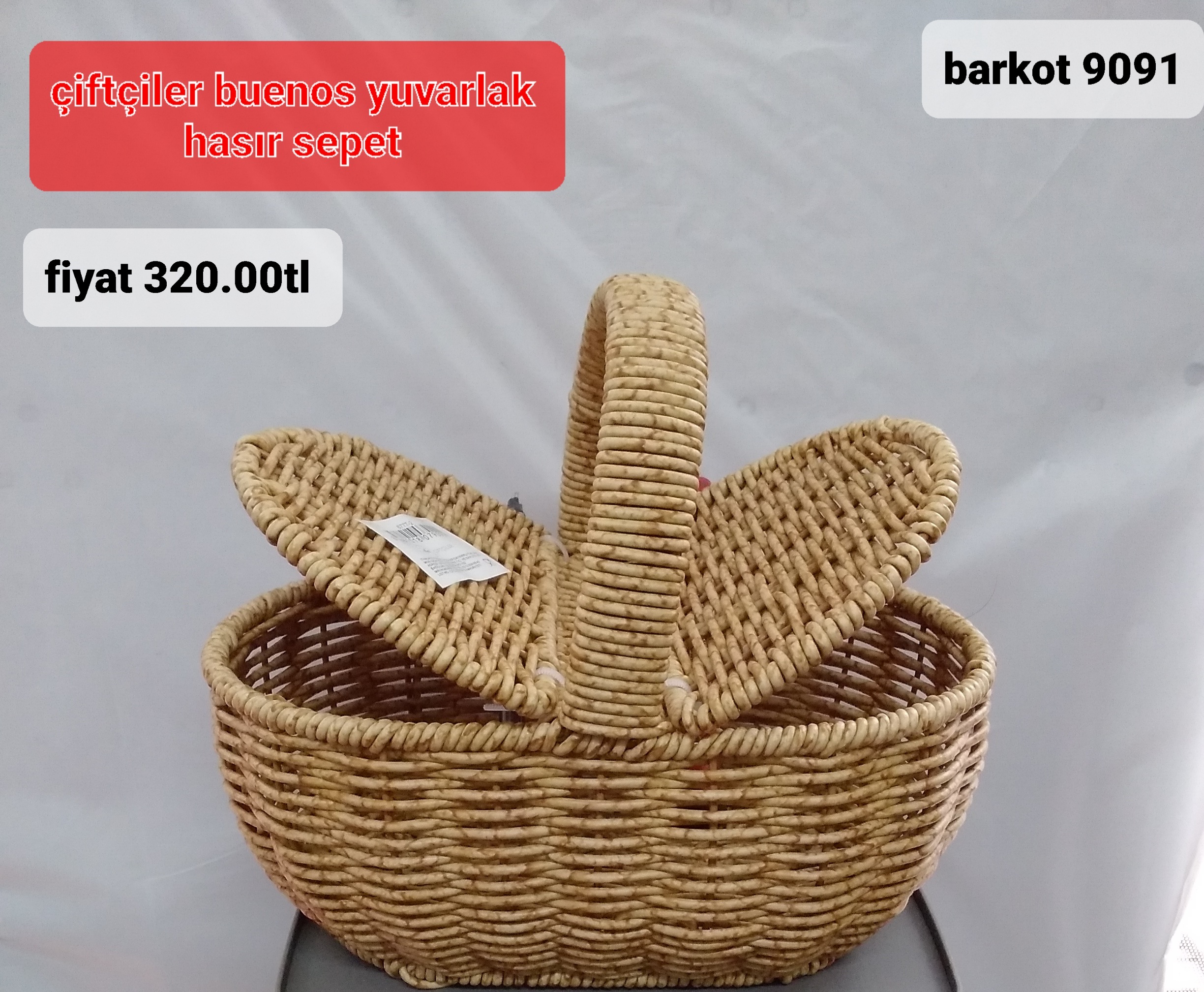 ÇİFTÇİLER BUENOS YUVARLAK HASIR SEPET  9091