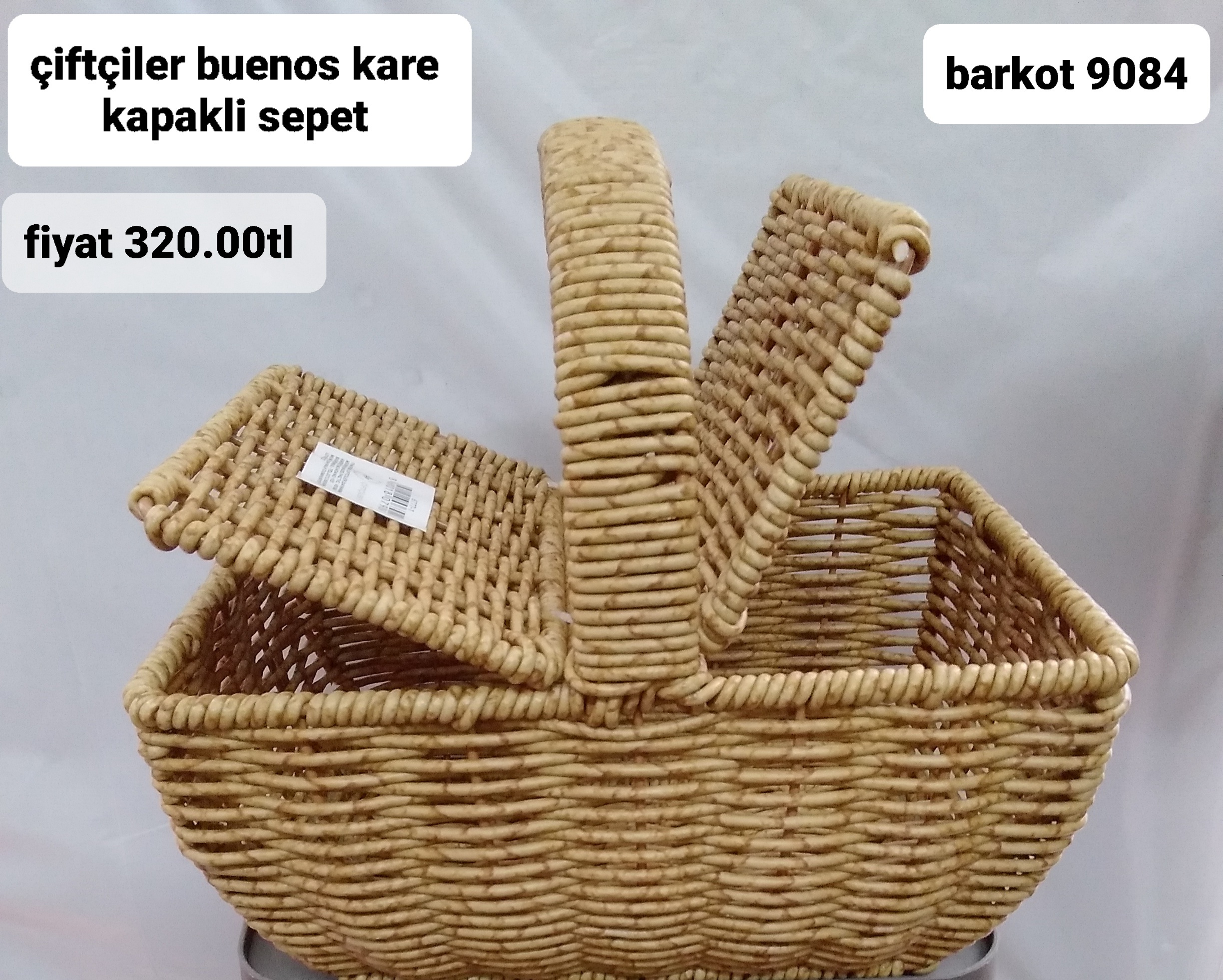ÇİFTÇİLER BUENOS KARE KAPAKLI SEPET 9084