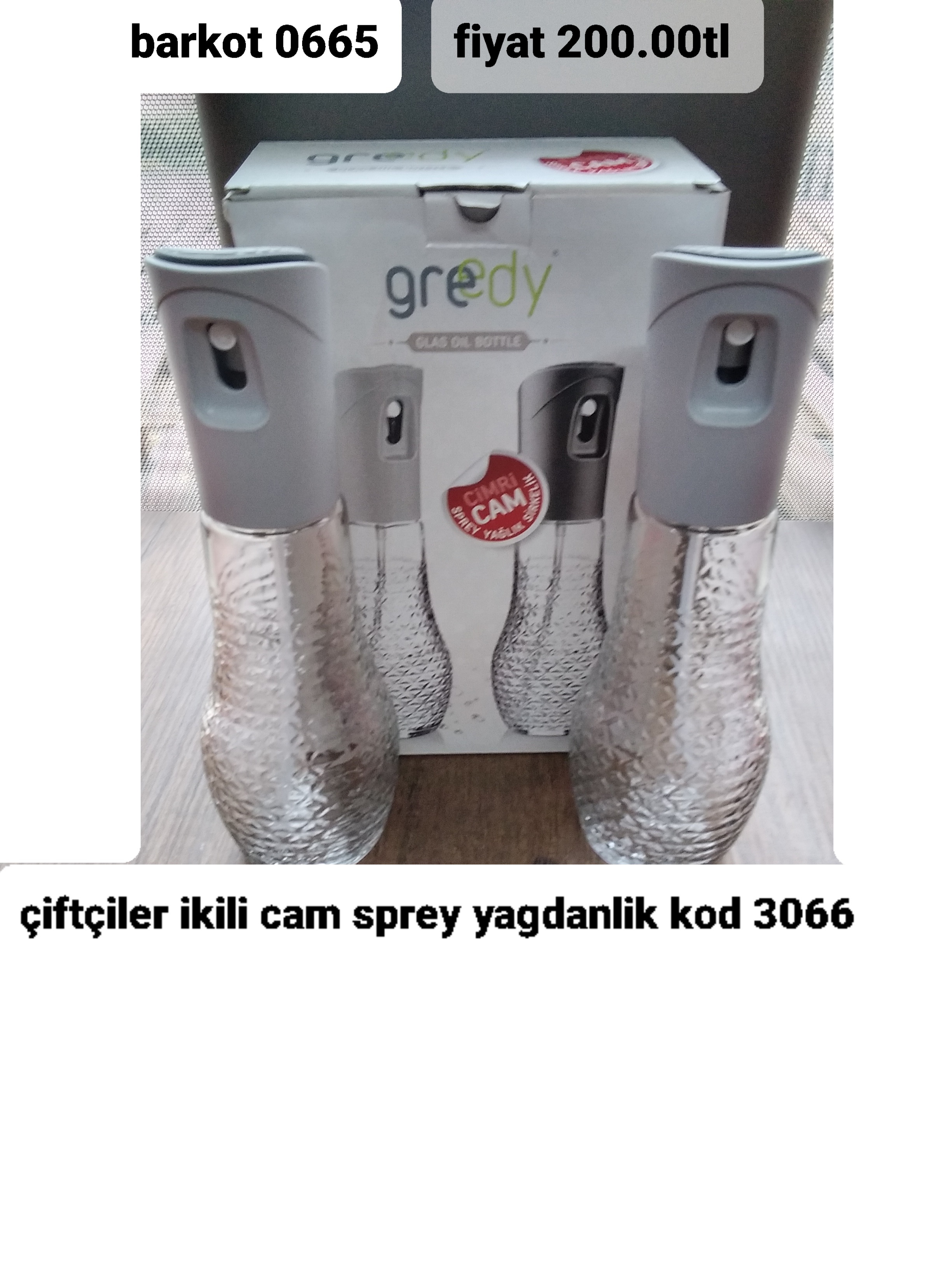 ÇİFTLER İKİLİ CAM SPREY YAĞDANLIK 0665