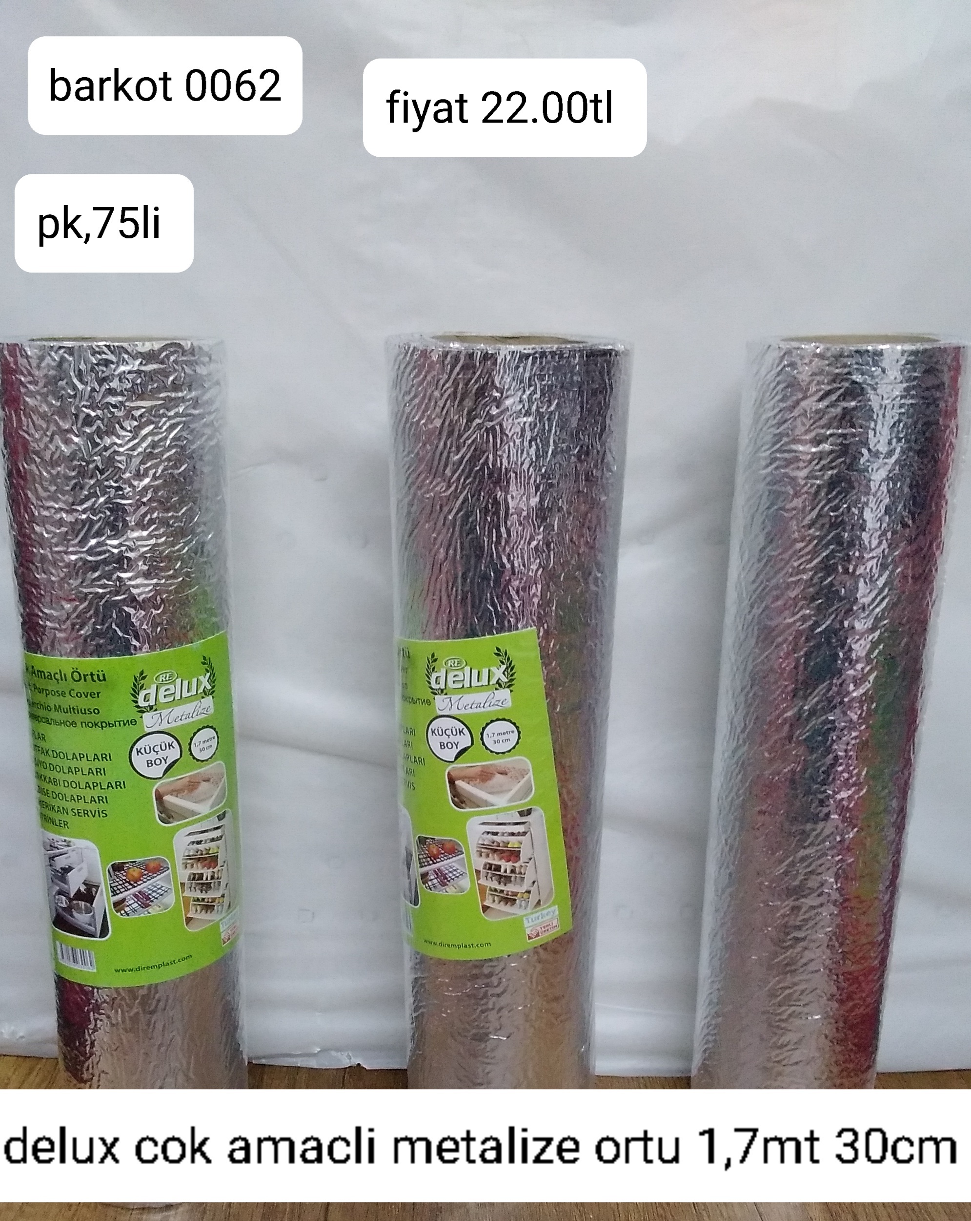 DELUX ÇOK AMAÇLI METALİZE ÖRTÜ 1,7M 30 CM