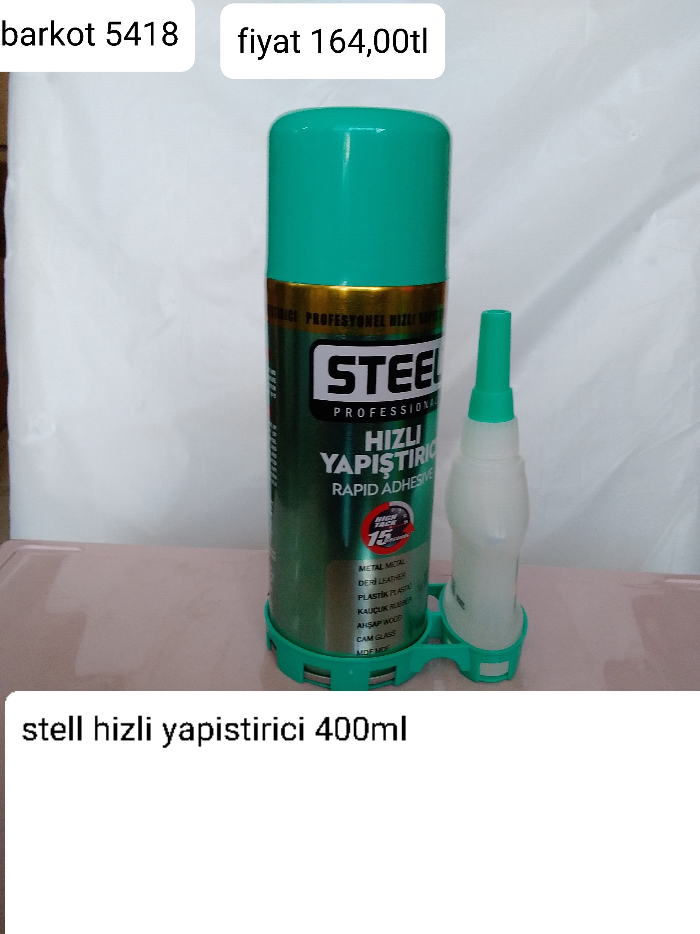 STEEL HIZLI YAPIŞTIRICI 400 ML 5418
