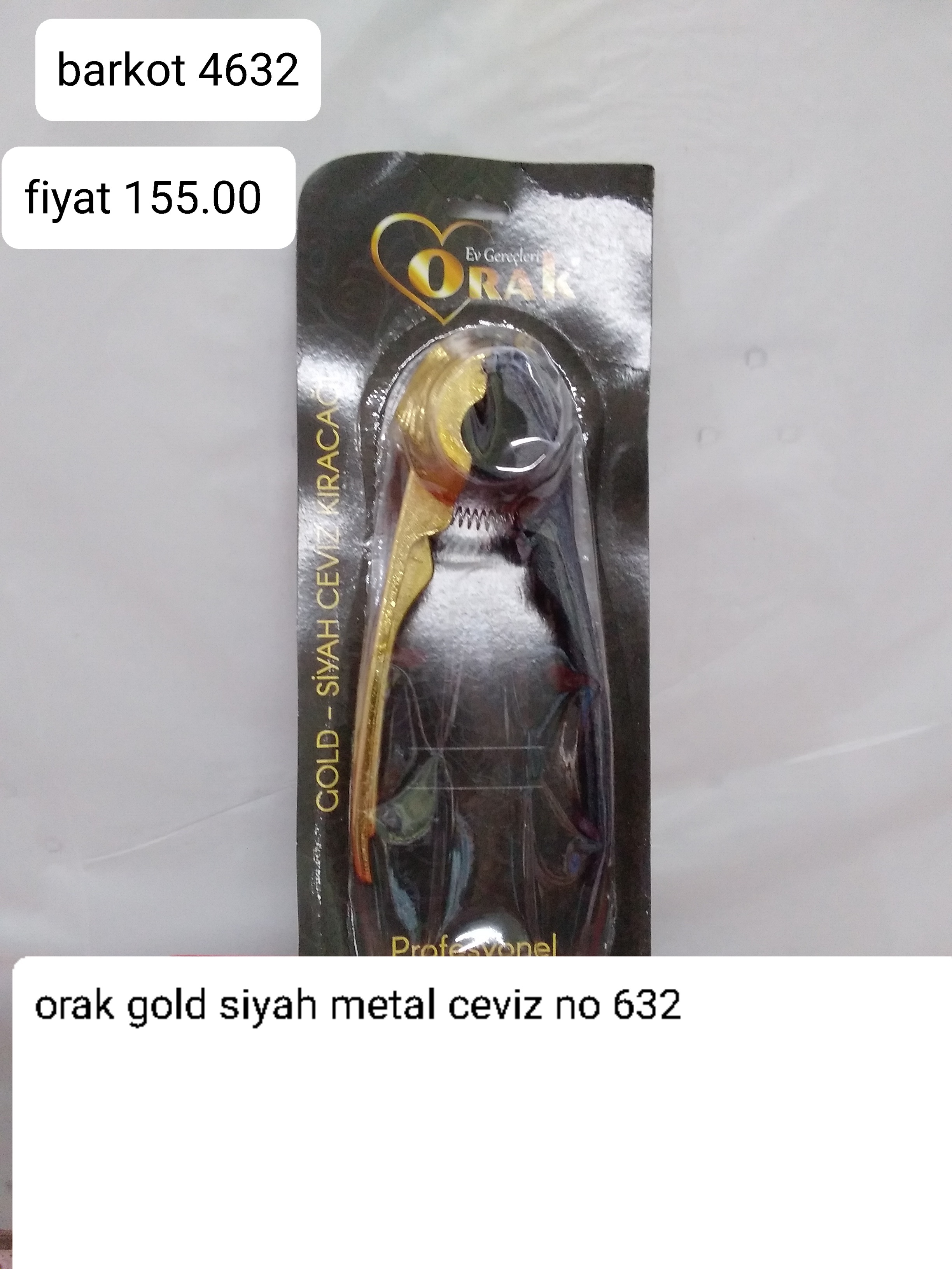 ORAK GOLD SİYAH METAL CEVİZ NO 632 4632