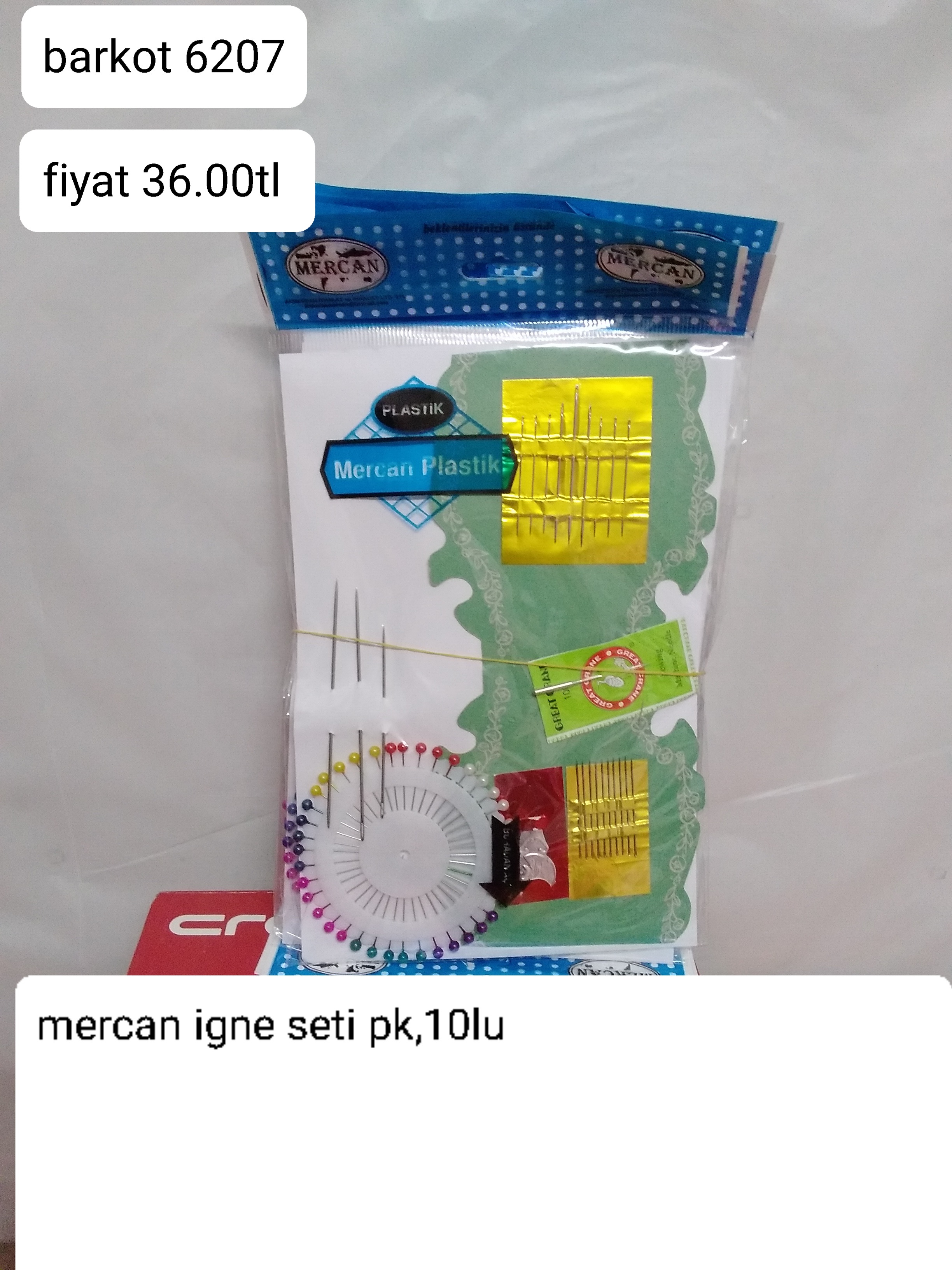 MERCAN İĞNE SETİ PK 10 LU 6207