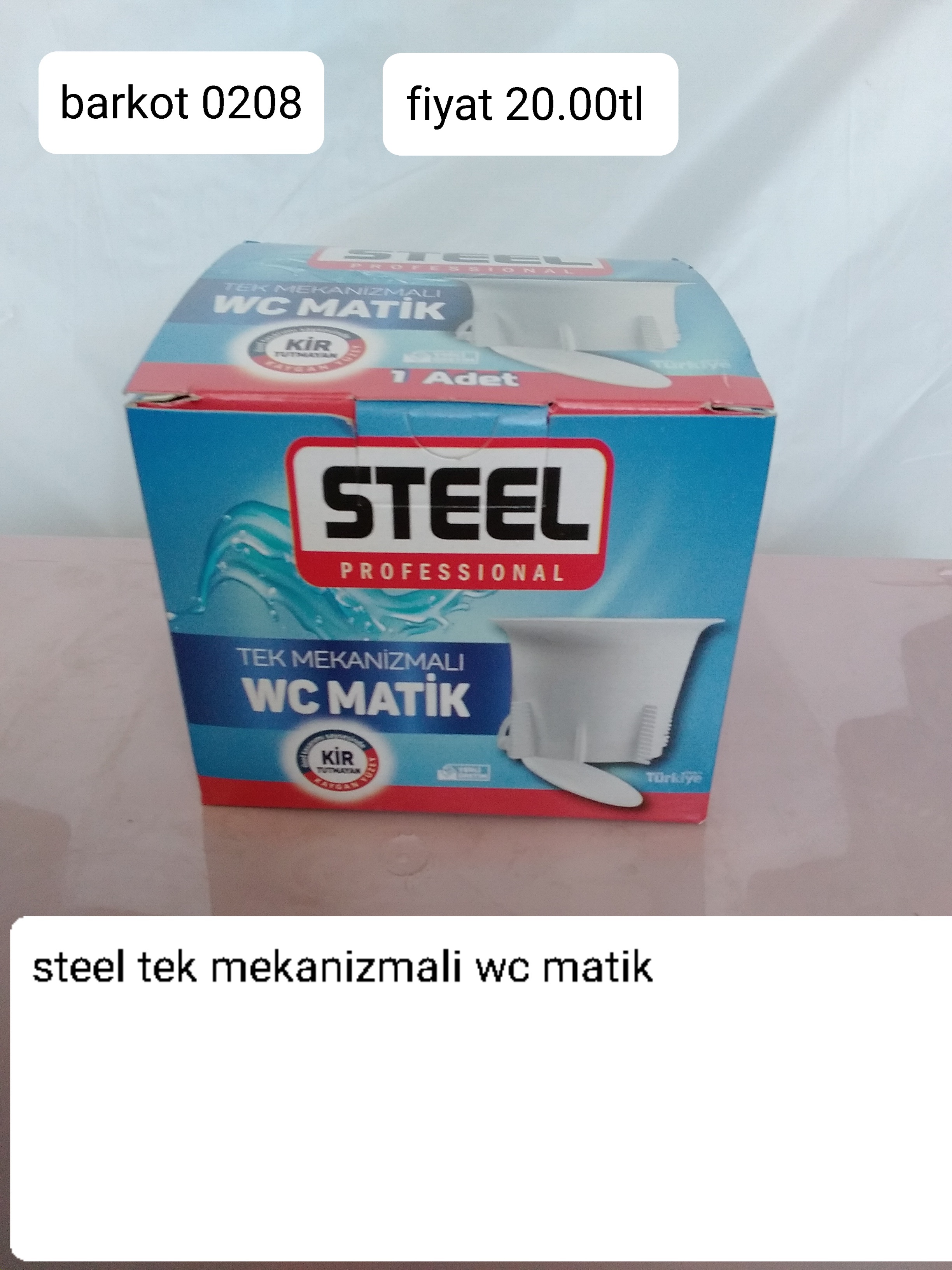 STELL TEK MEKANİZMALI WC MATİK 0208 