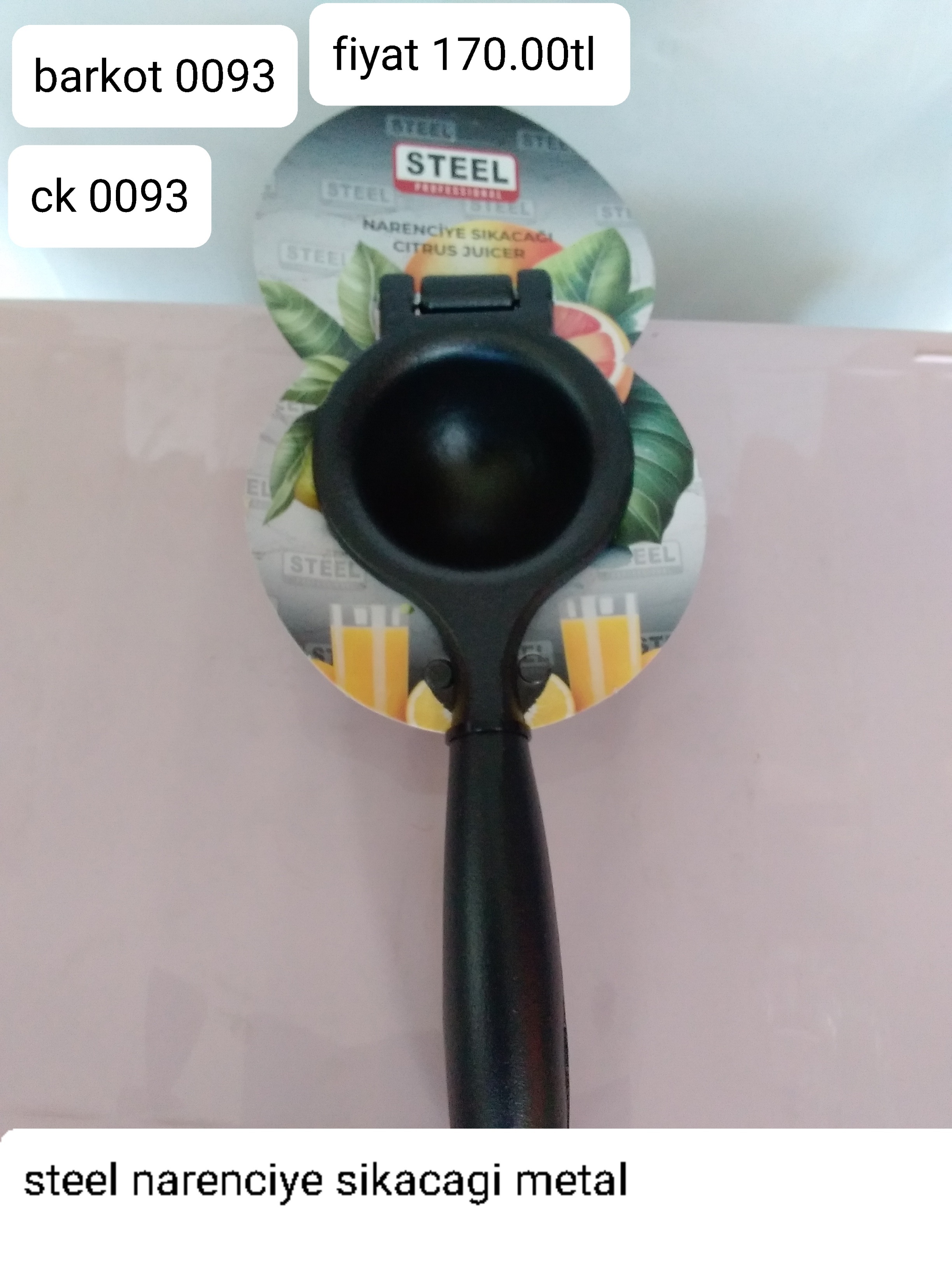 STEEL NARENCİYE SIKACAĞI METAL 0093