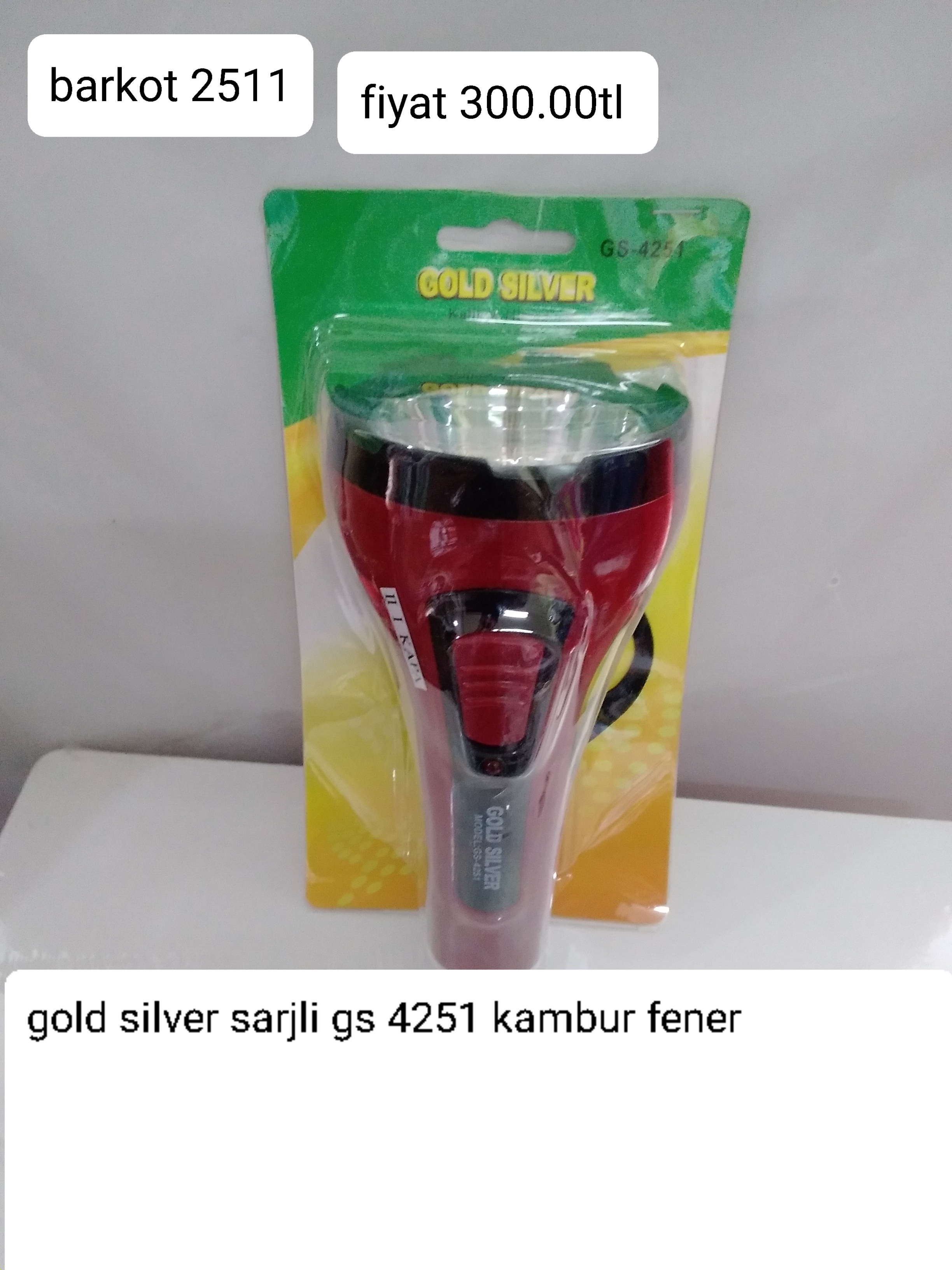 GOLD SİLVER ŞARJLI GS 4251 KAMBUR FENER 2511