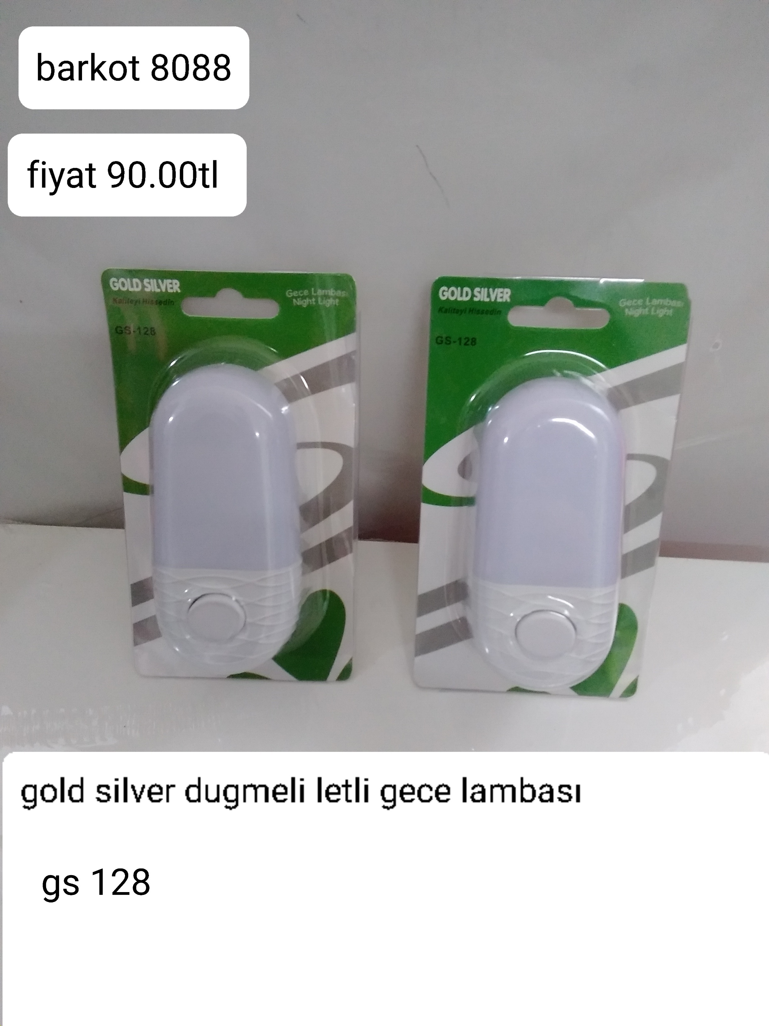 GOLD SİLVER DÜĞMELİ LETLİ GECE LAMBASI GS 128 8088