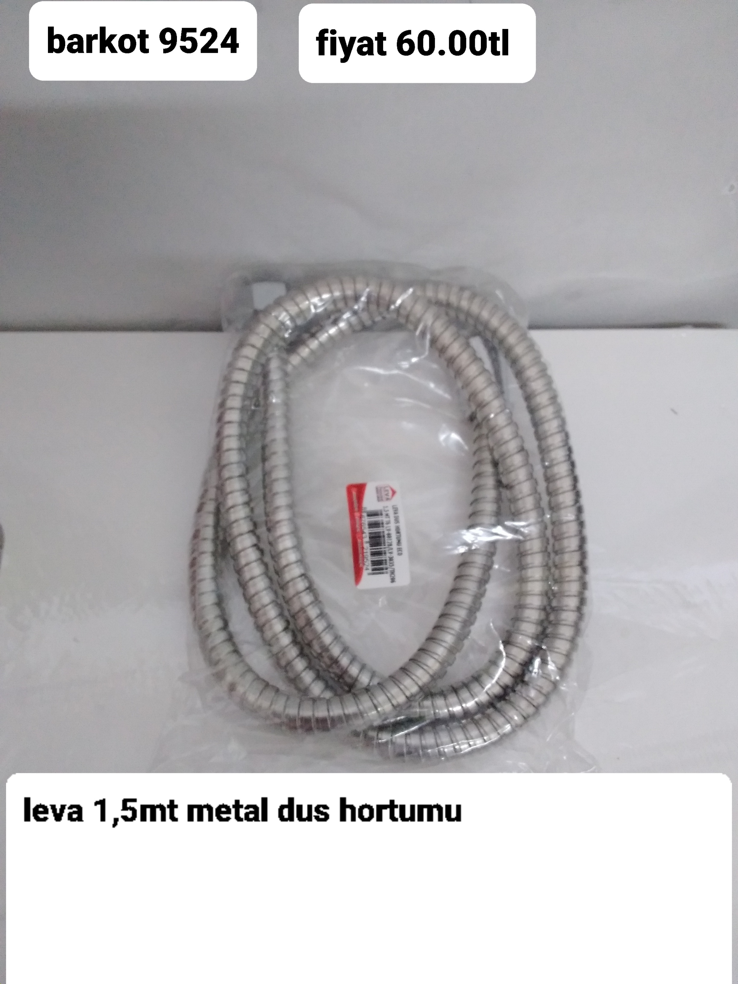 LEVA 1,5 MT METAL DUŞ HORTUMU 9524