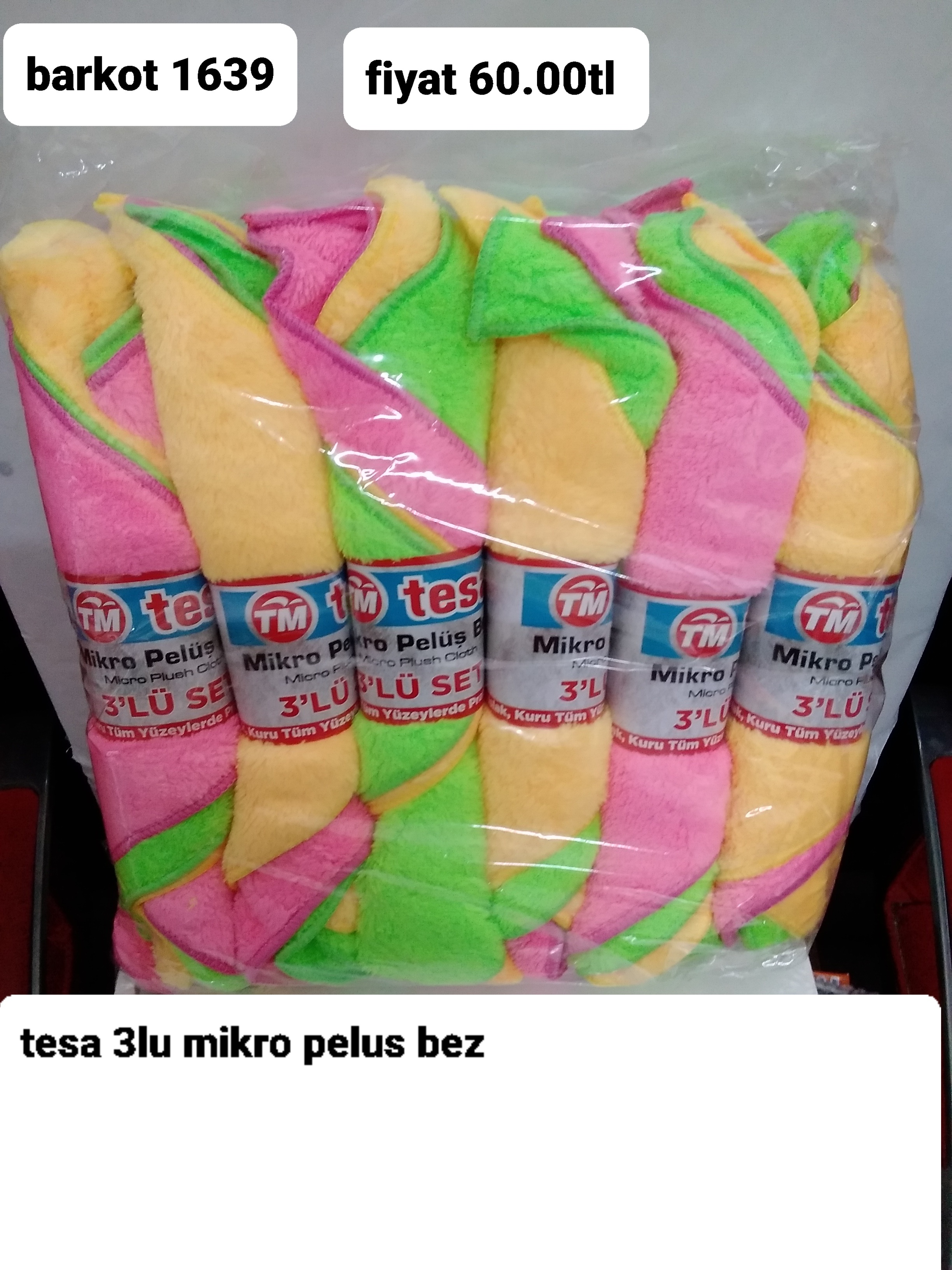 TESA 3 LÜ MİKRO PELÜŞ BEZ 1639