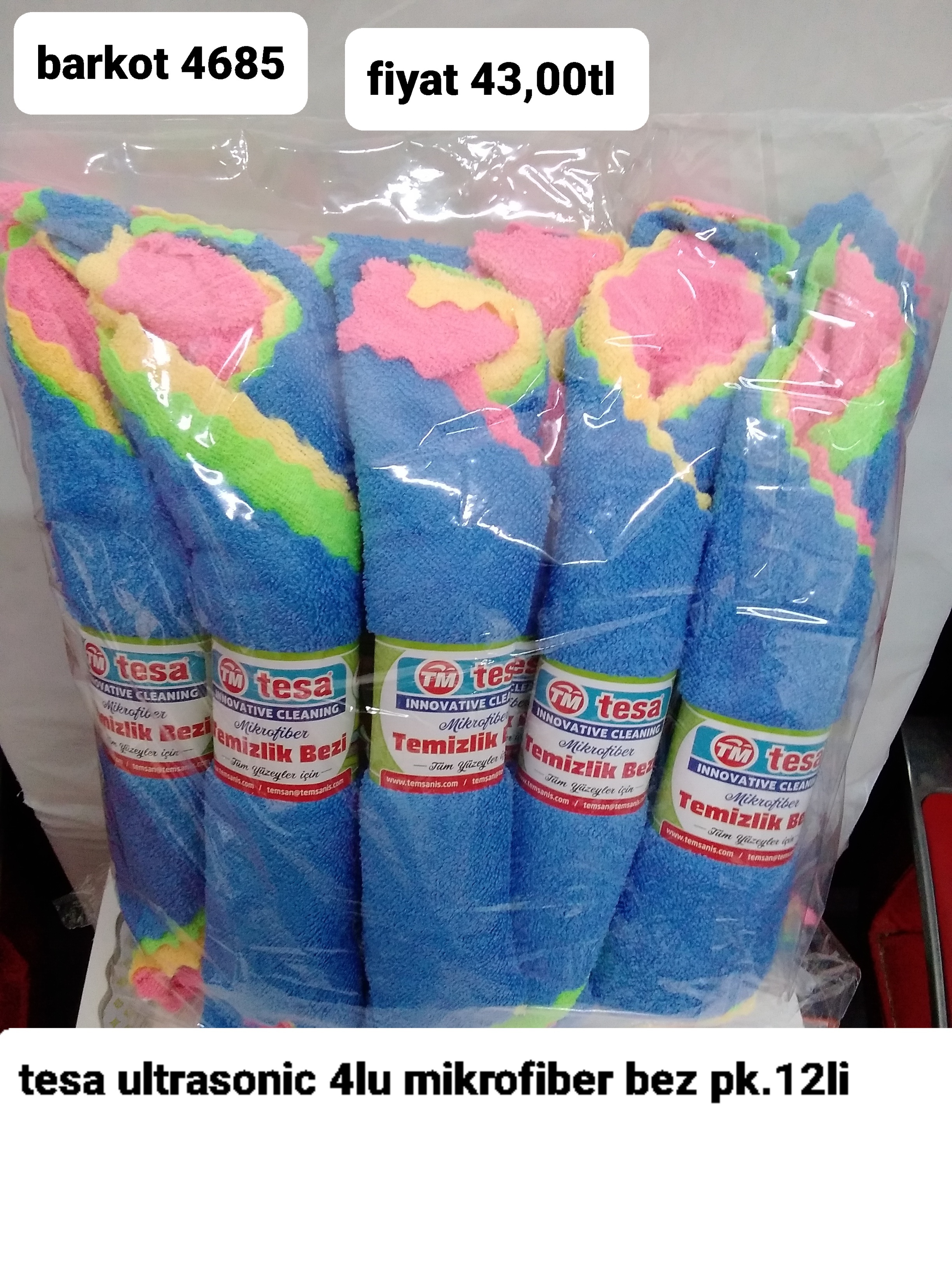 TESA ULTRASONİC 4 LÜ MİKROFİBER BEZ 4685
