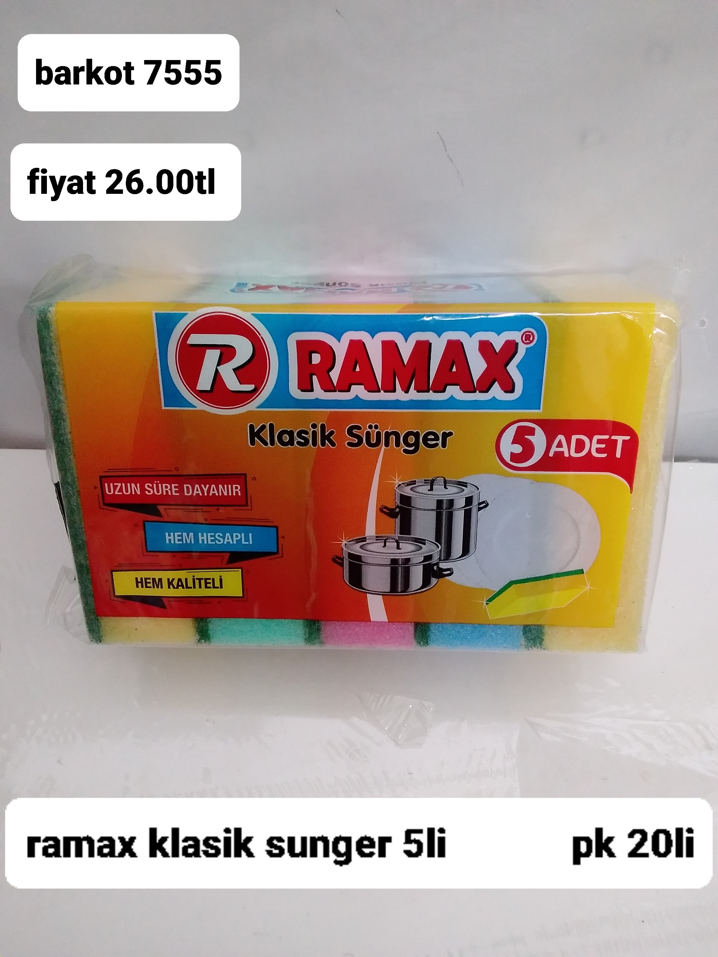 RAMAX KLASİK SÜNGER 5Lİ 7555