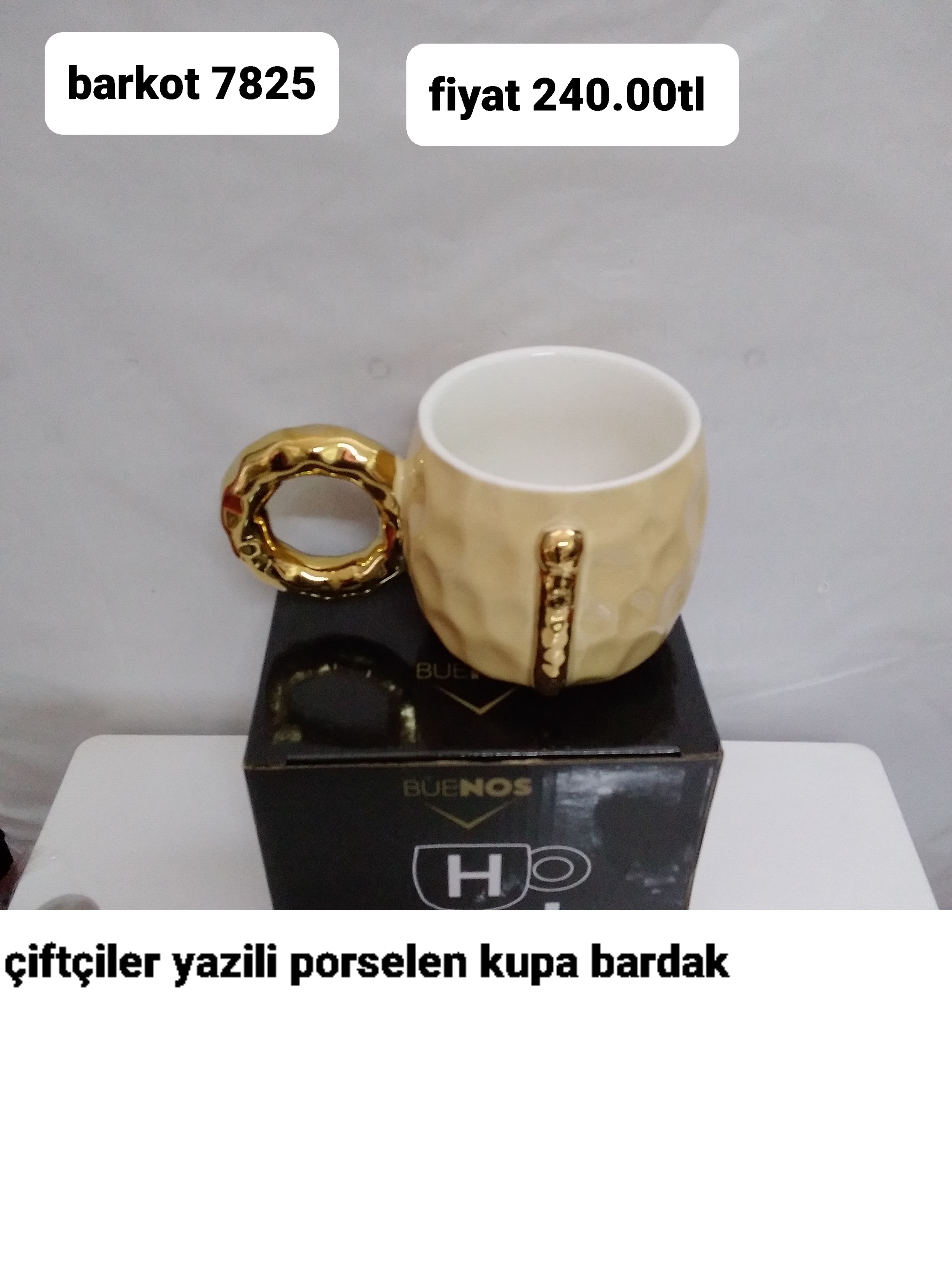 ÇİFTÇİLER YAZILI PORSELEN KUPA BARDAK 7825