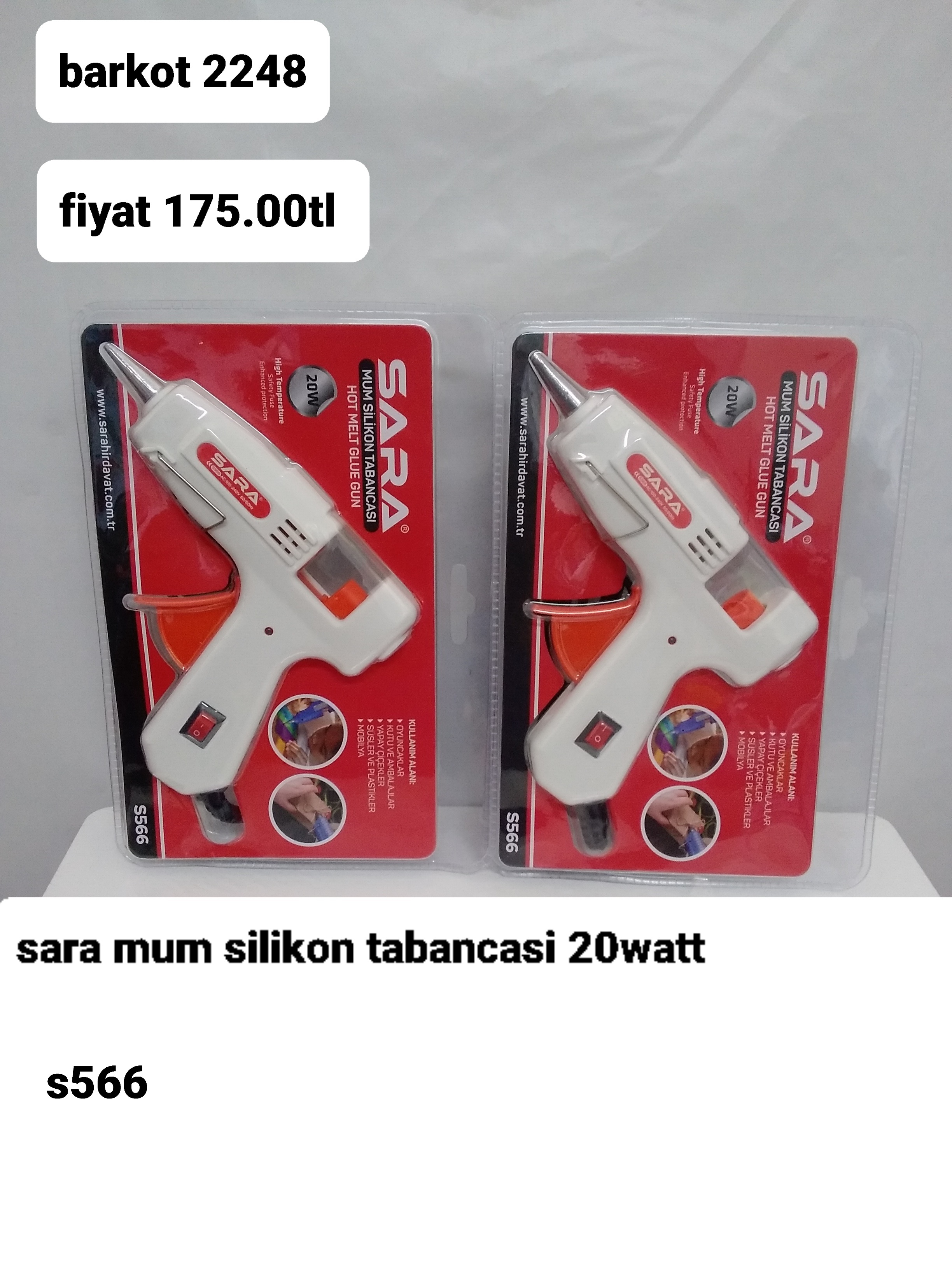 SARA MUM SİLİKON TABANCASI 20WATT 2248 