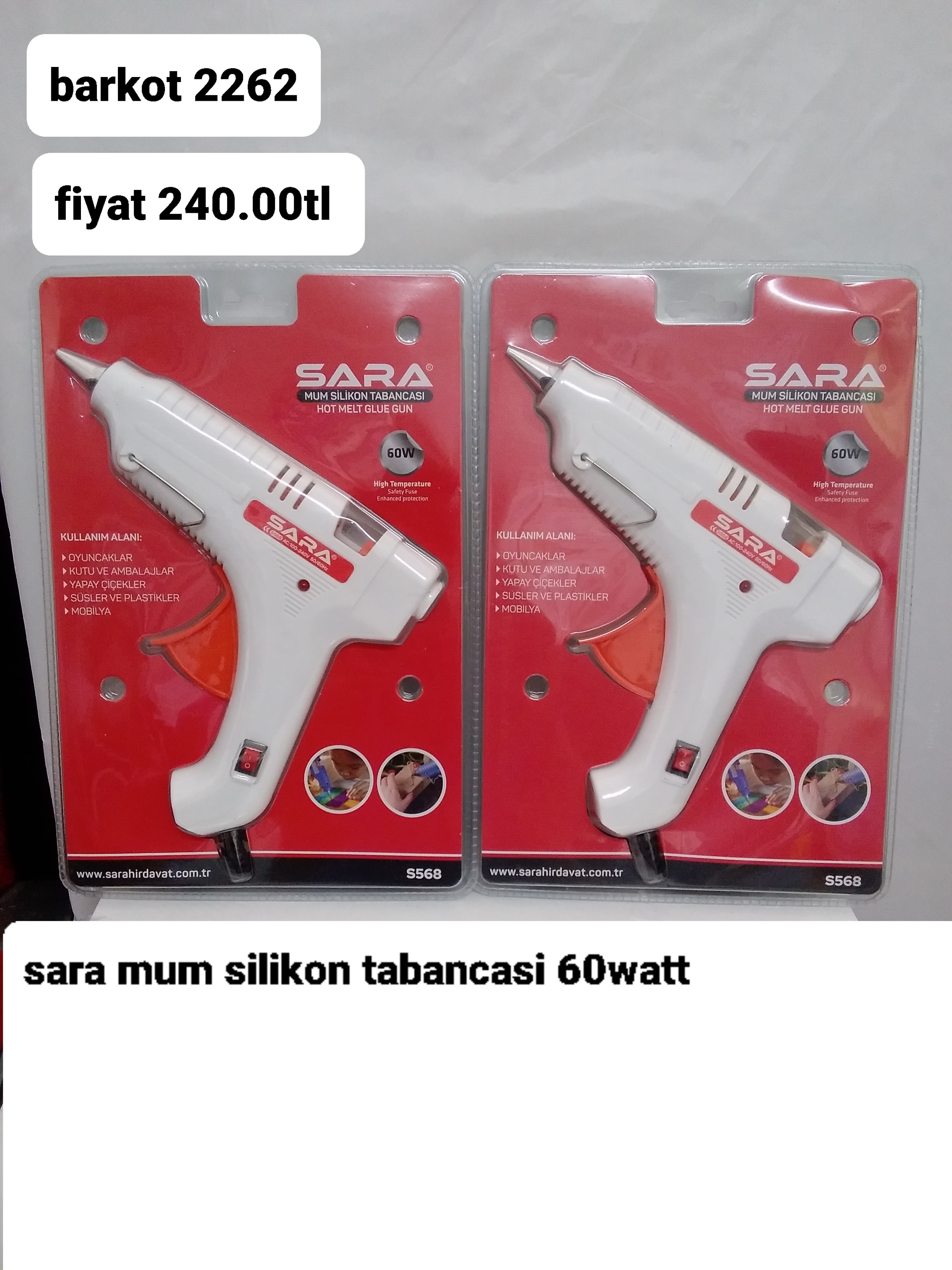 SARA MUM SİLİKON TABANCASİ 60 WATT 2262