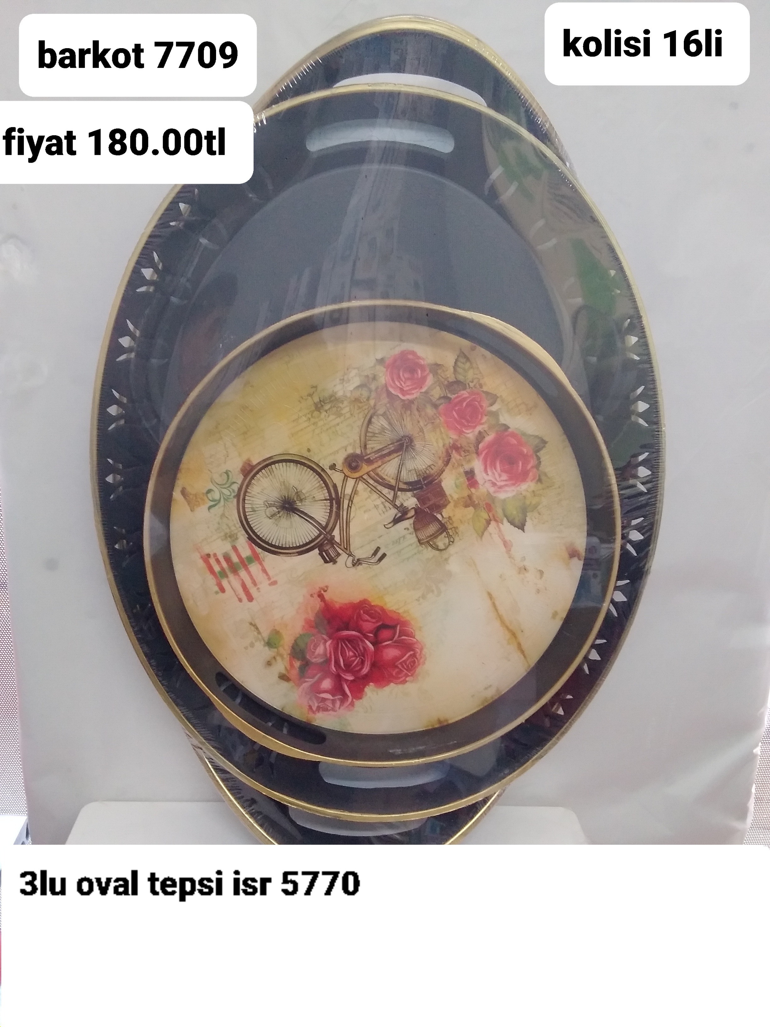 3 LÜ OVAL TEPSİ İSR 5770  7709