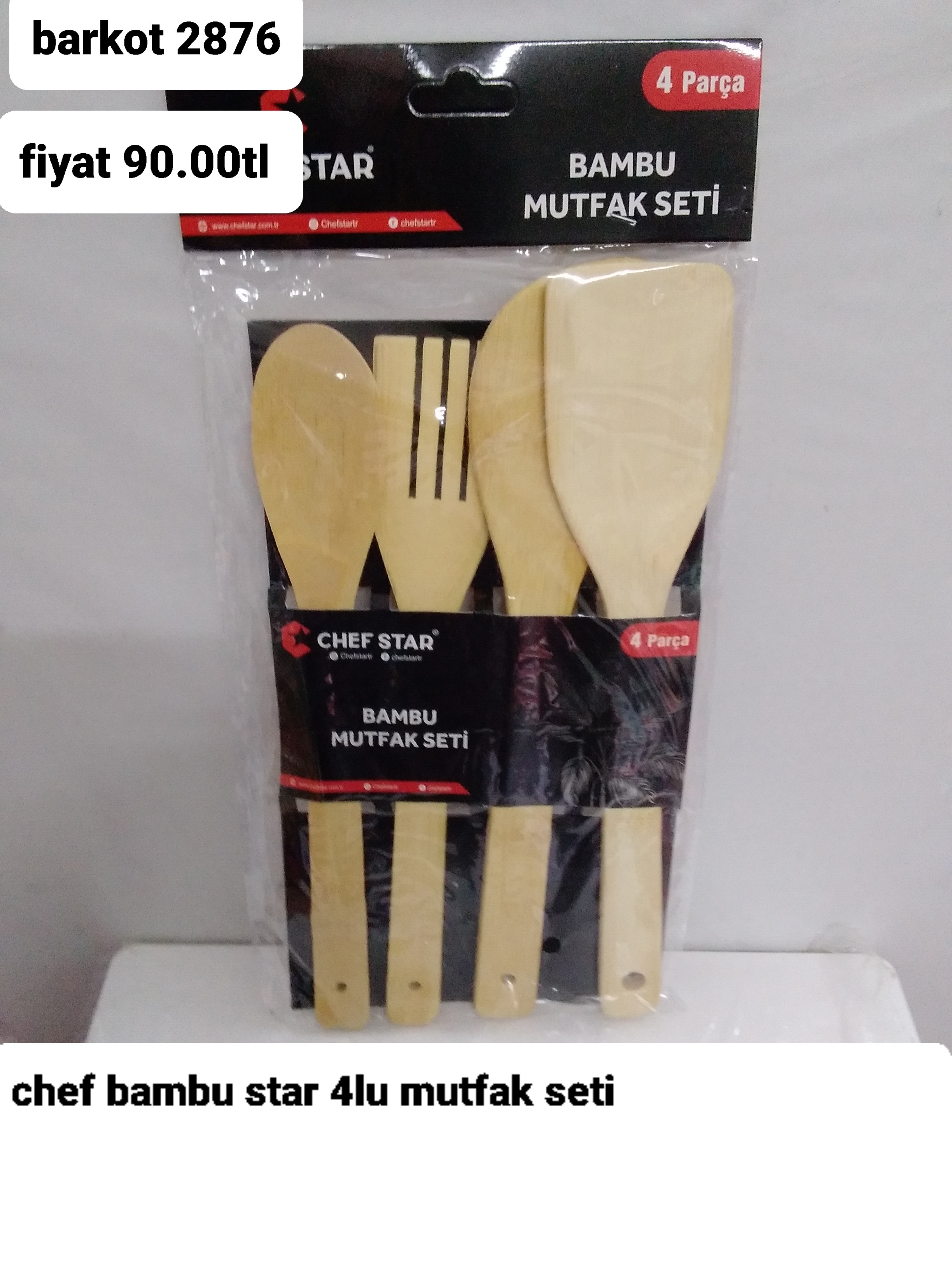 CHEF BAMBU STAR 4 LÜ MUTFAK SETİ 2876