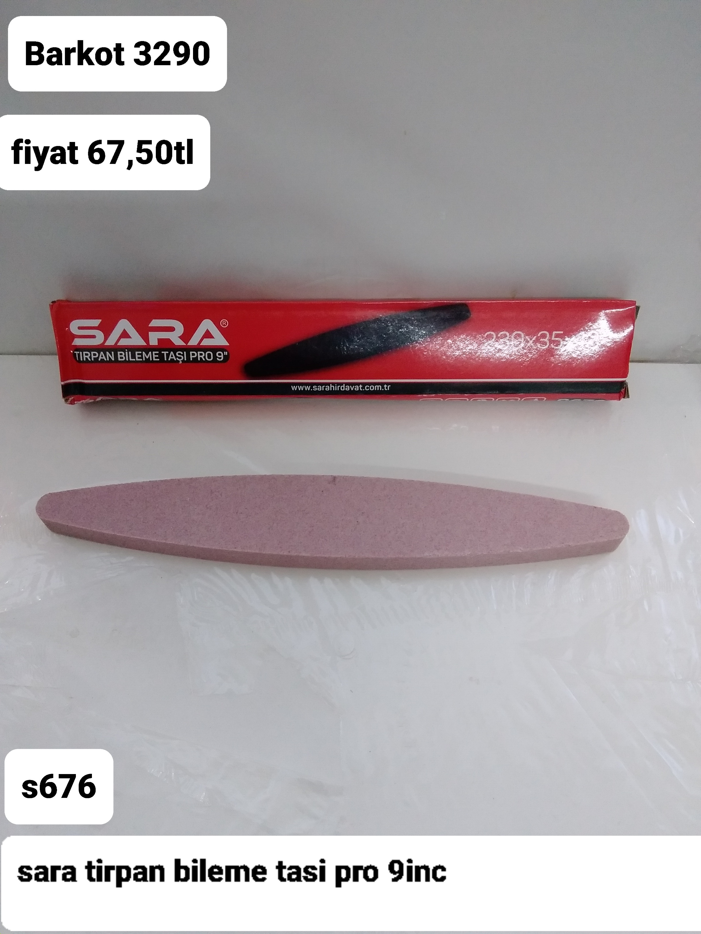 SARA TIRPAN BİLEME TAŞI PRO 9İNC 3290