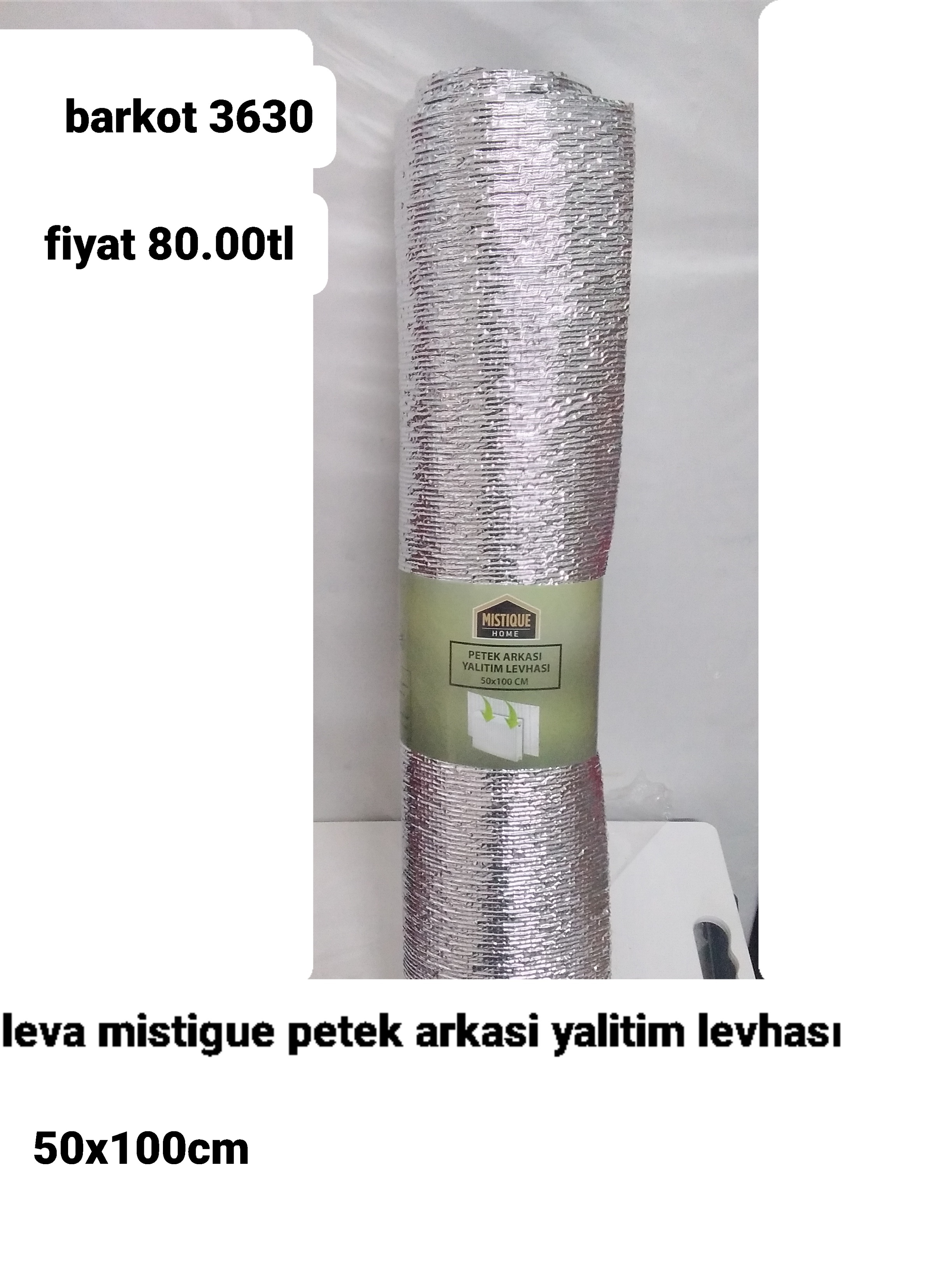 LEVA MİSTİGUE PETEK ARKASI YALITIM LEVHASI 50*100CM 3630