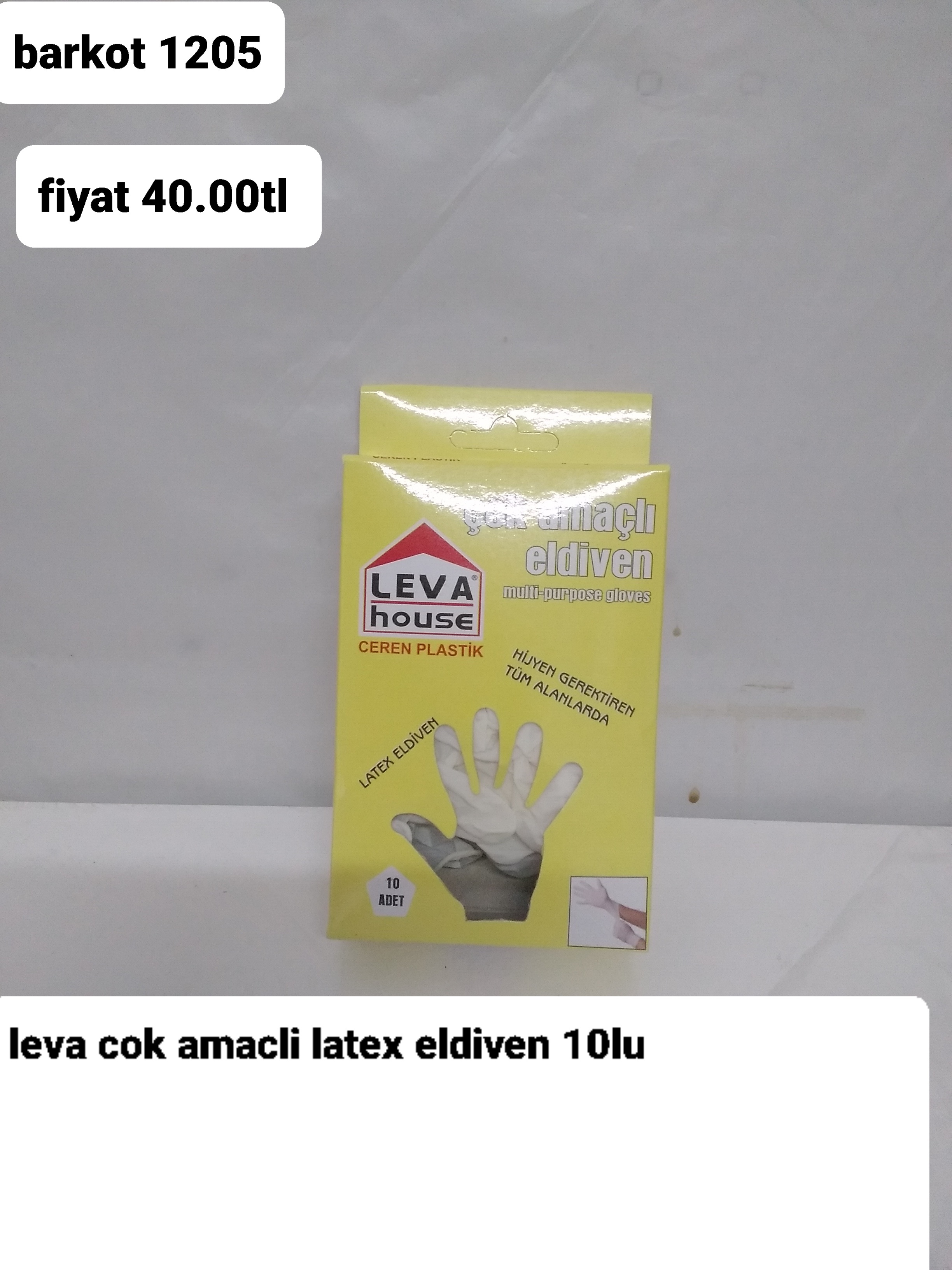 LEVA ÇOK AMAÇLI LATEX ELDİVEN 10LU 1205