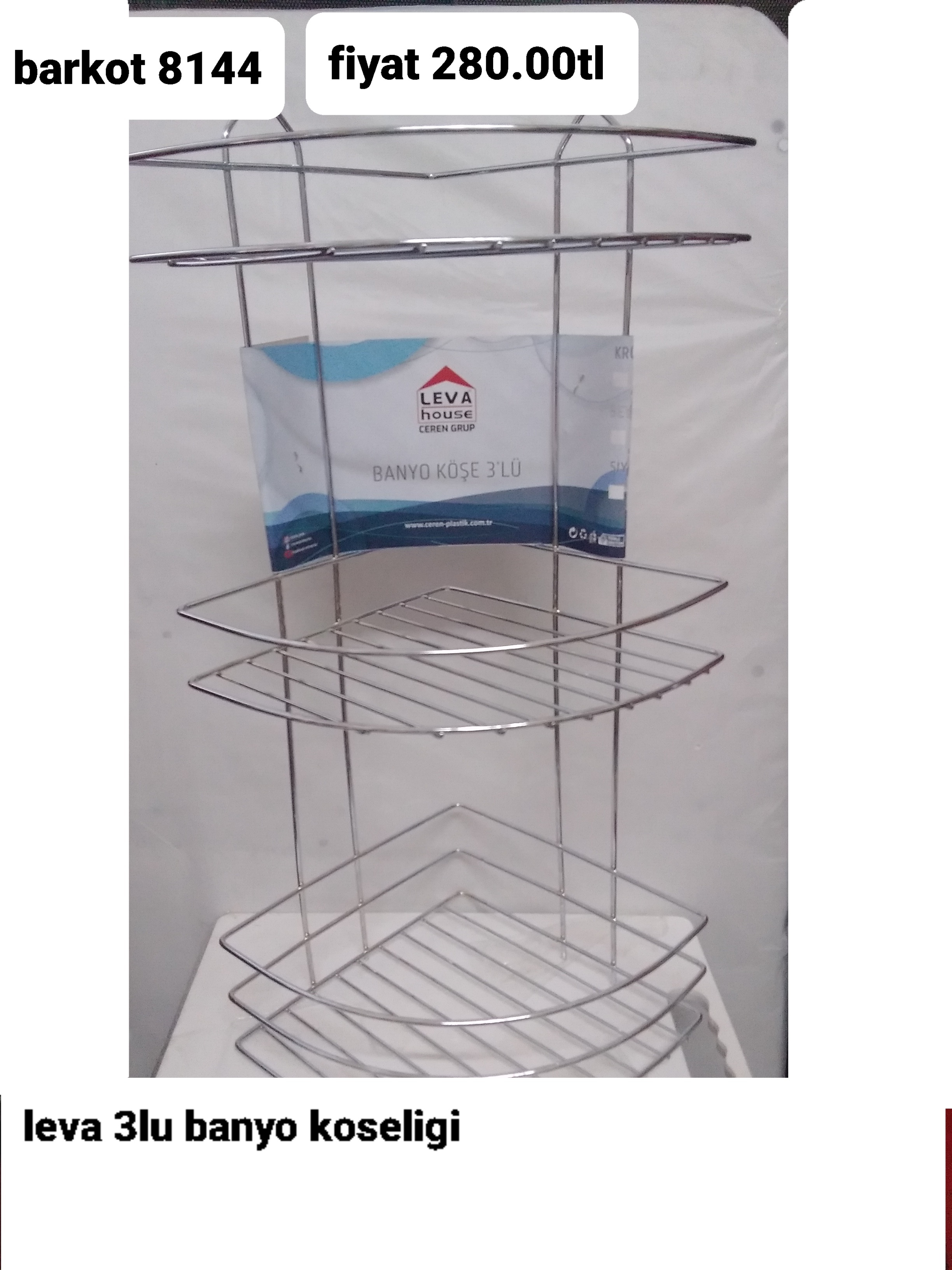 LEVA 3 LÜ BANYO KÖŞELİĞİ 8144