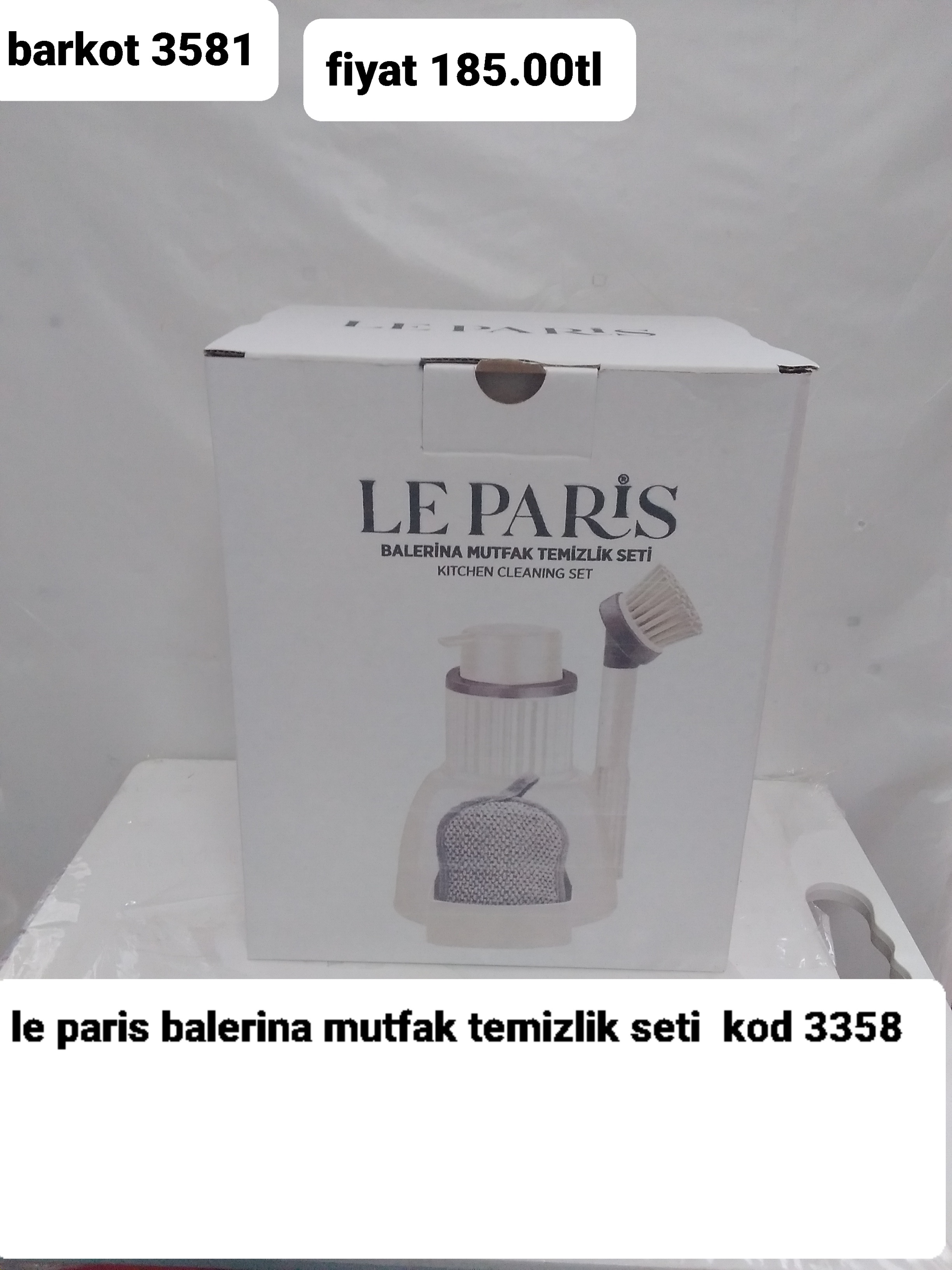 LE PARİS BALERİNA MUTFAK TEMİZLİK SETİ 3581