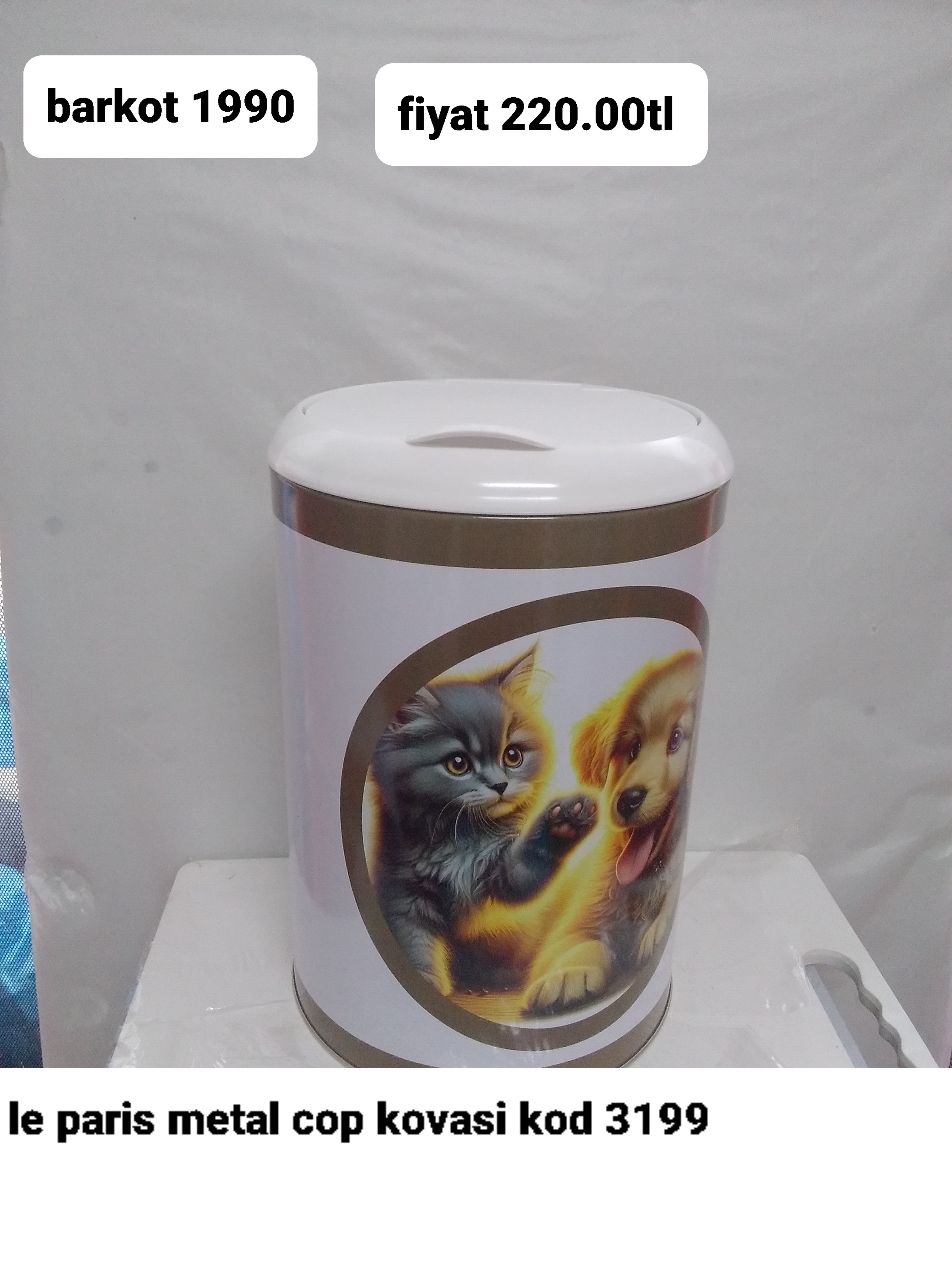 LE PARİS METAL ÇÖP KOVASI 1990