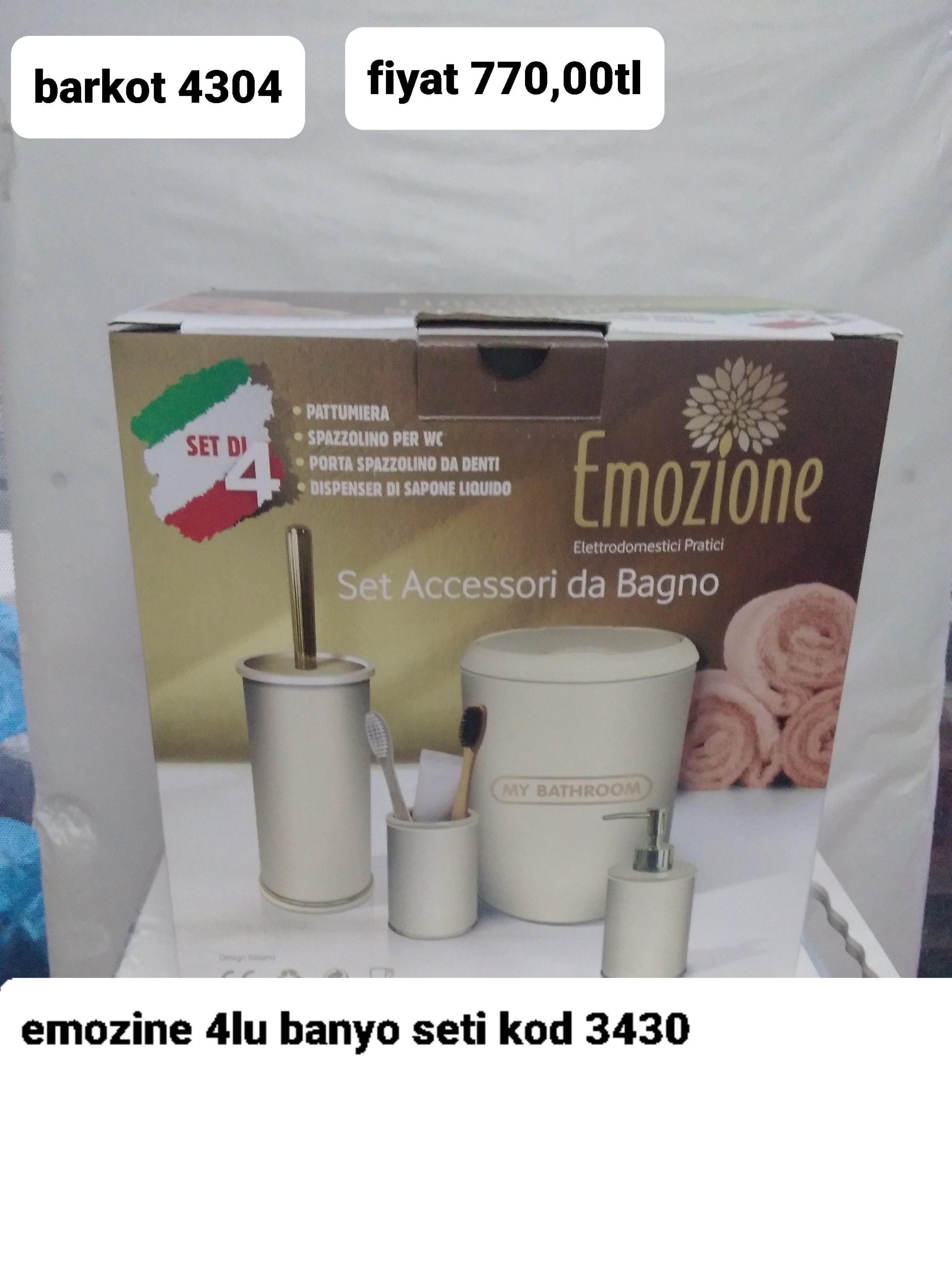 EMOZİNE 4LÜ BANYO SETİ 4304