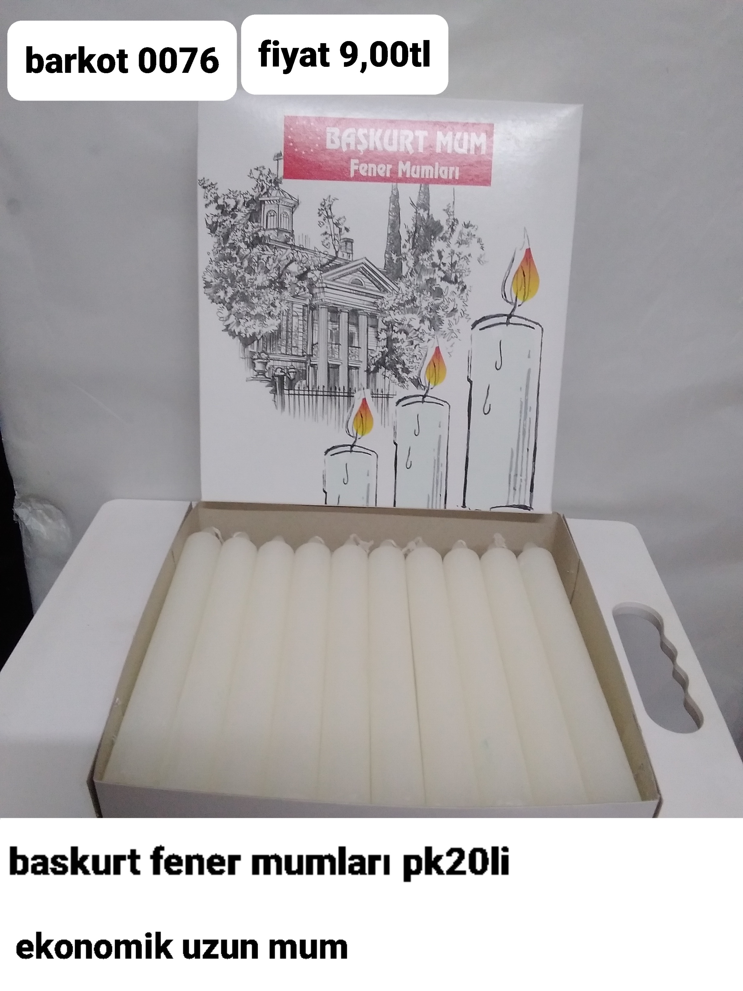 BAŞKURT FENER MUMLARI EKONOMİK UZUN MUM 0076